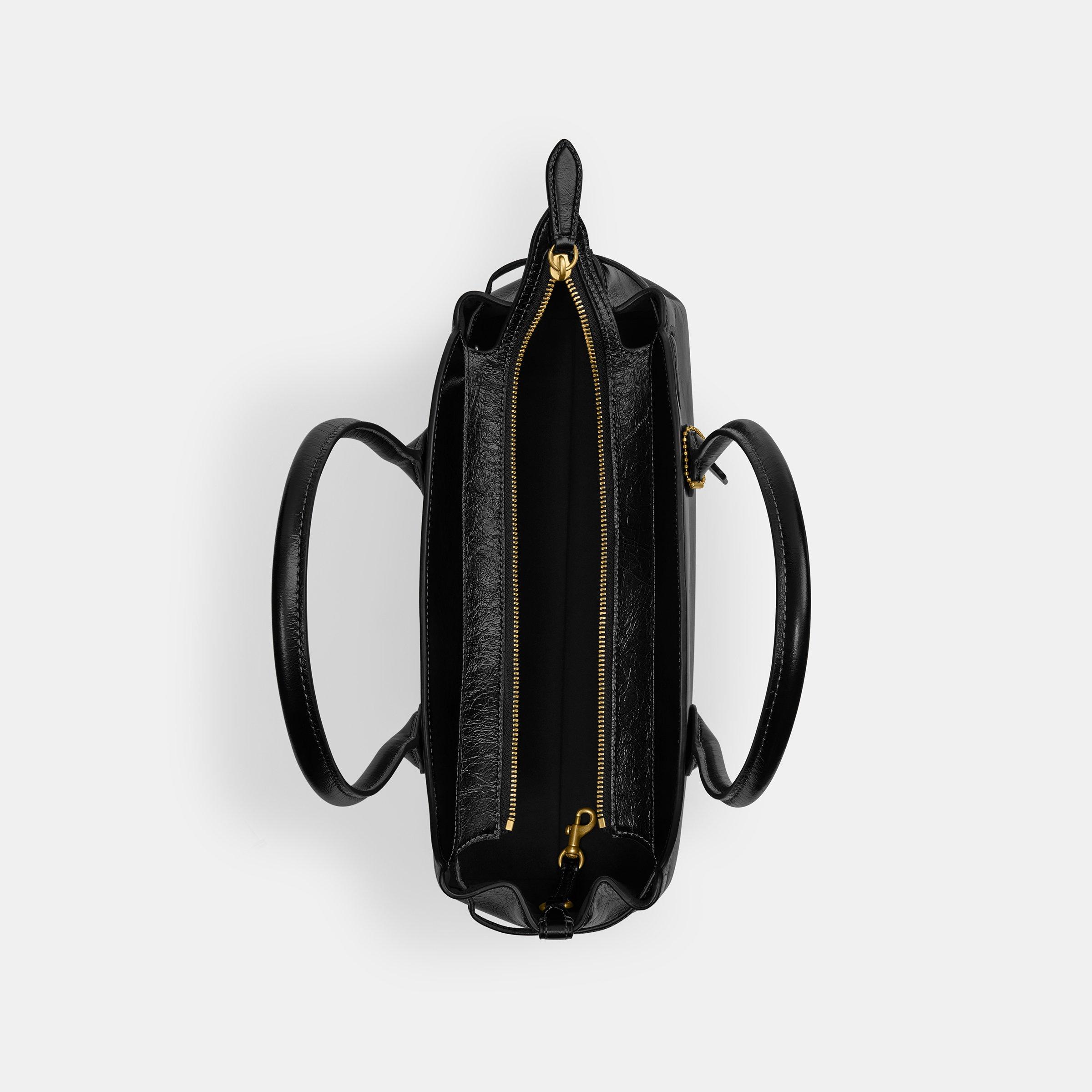 b4/black - Coach - Women's Empire Carryall Satchel Bag - 4