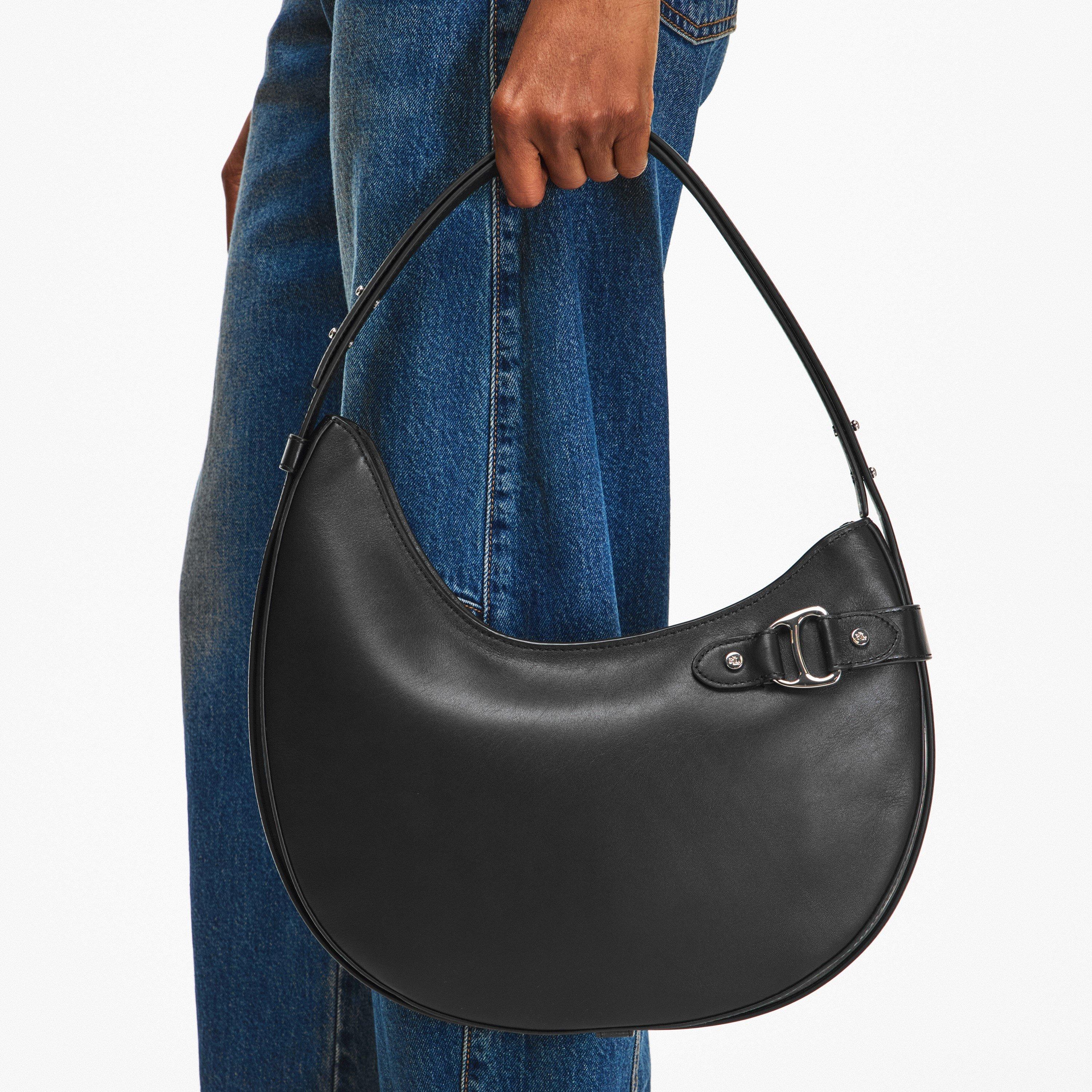 BLACK - Lauren by Ralph Lauren - Women's Tasha Large Shoulder Bag - 3