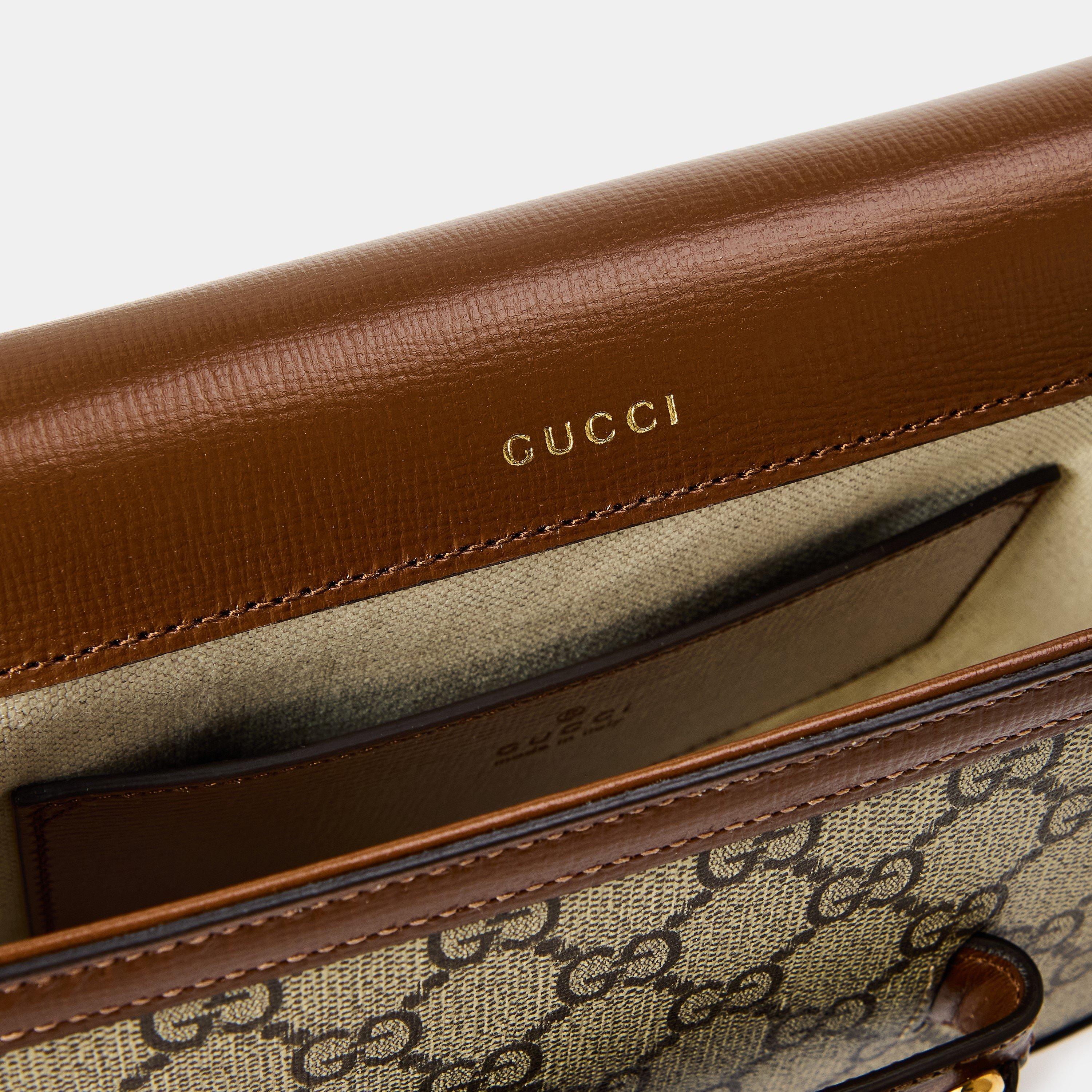 Beige - Gucci - Horsebit 1955 Mini Shoulder Bag - 6