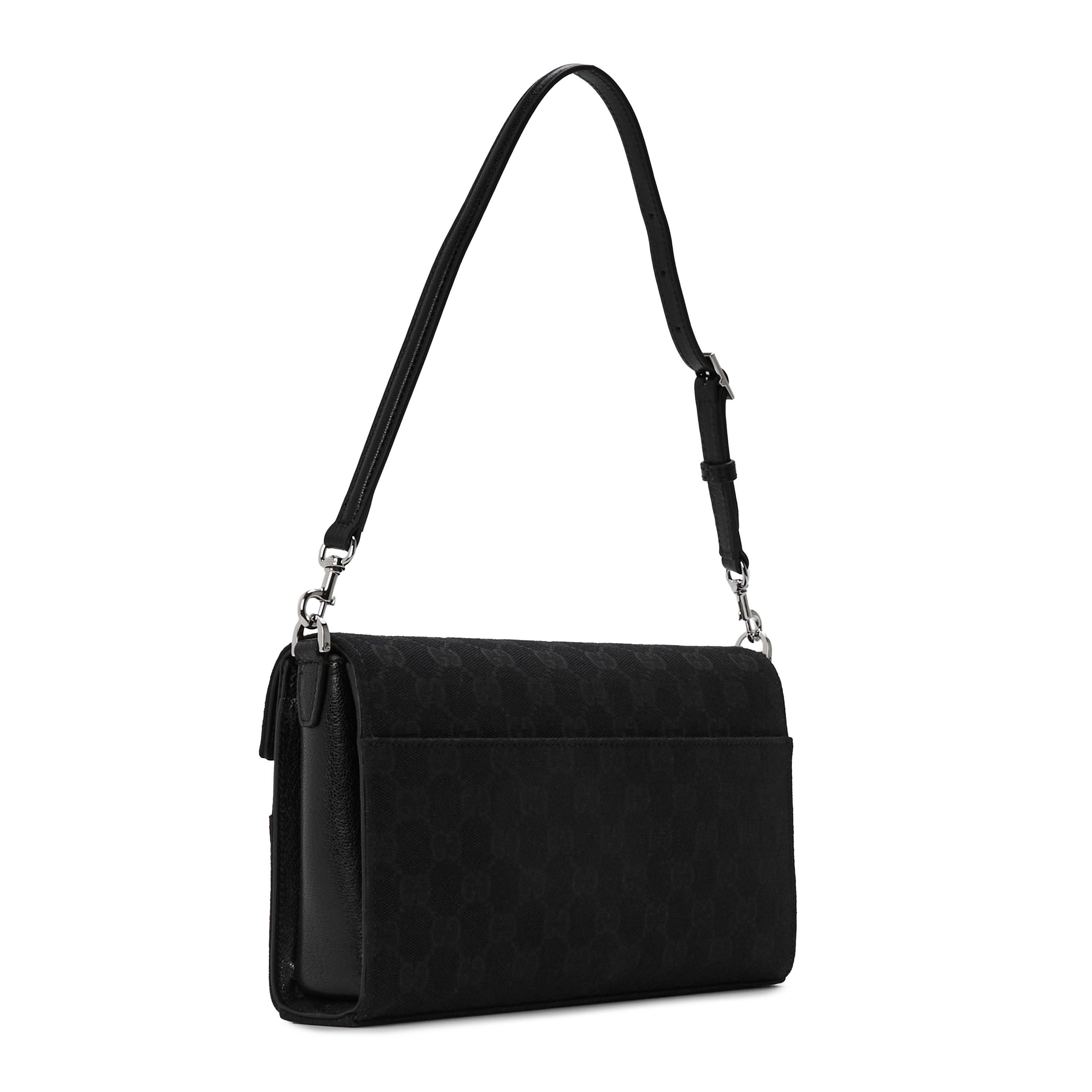 Black/Black - Gucci - Women's Horsebit Chain Shoulder Bag - 2