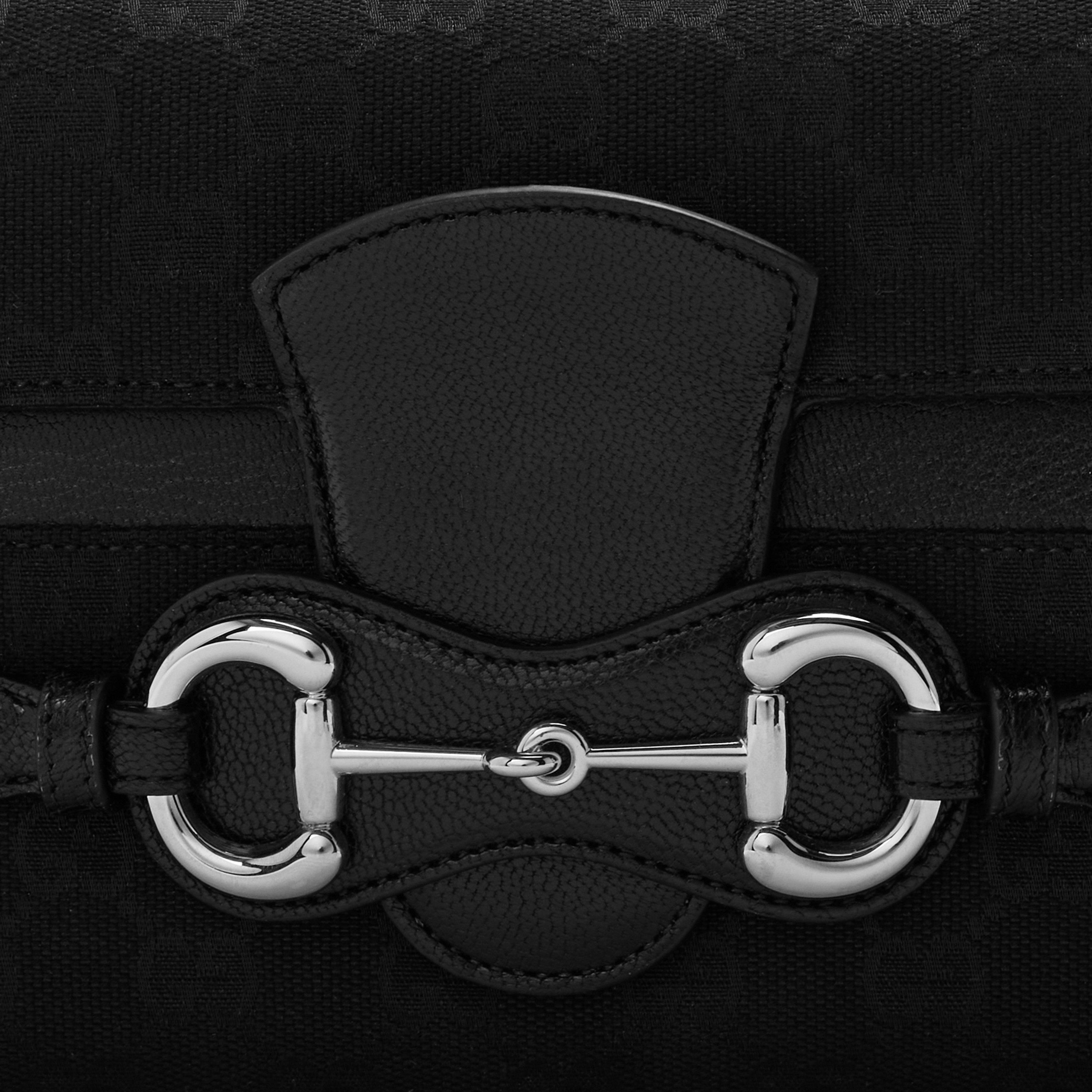 Black/Black - Gucci - Women's Horsebit Chain Shoulder Bag - 3