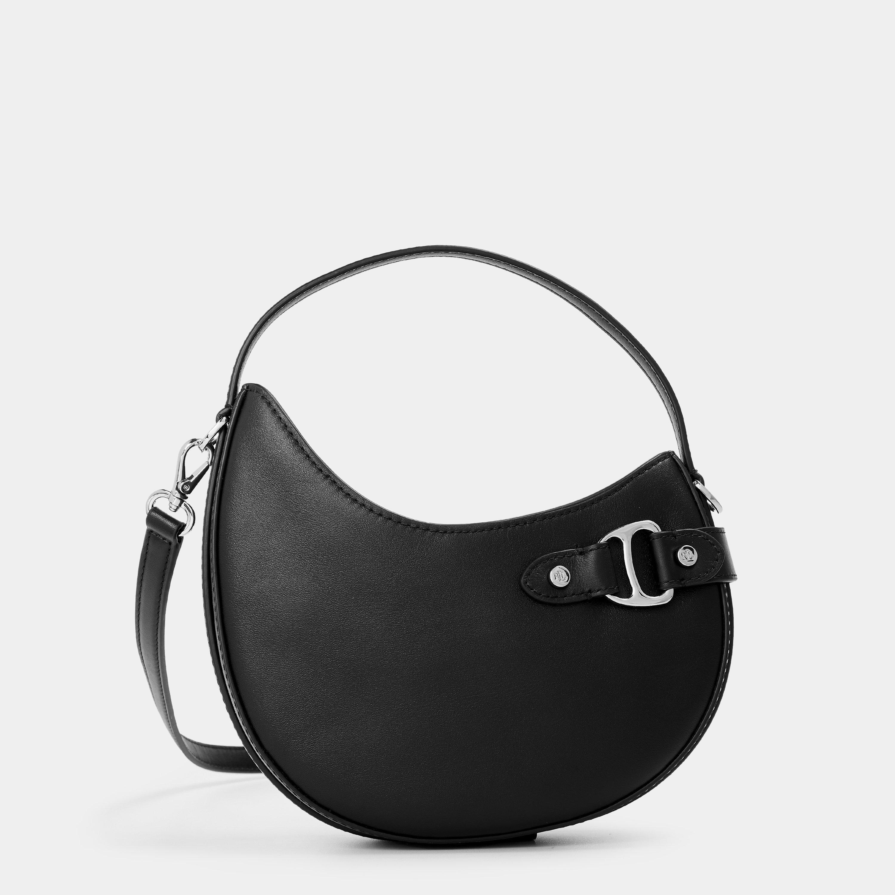 BLACK - Lauren by Ralph Lauren - Women's Real Leather Tasha Small Shoulder Bags - 1