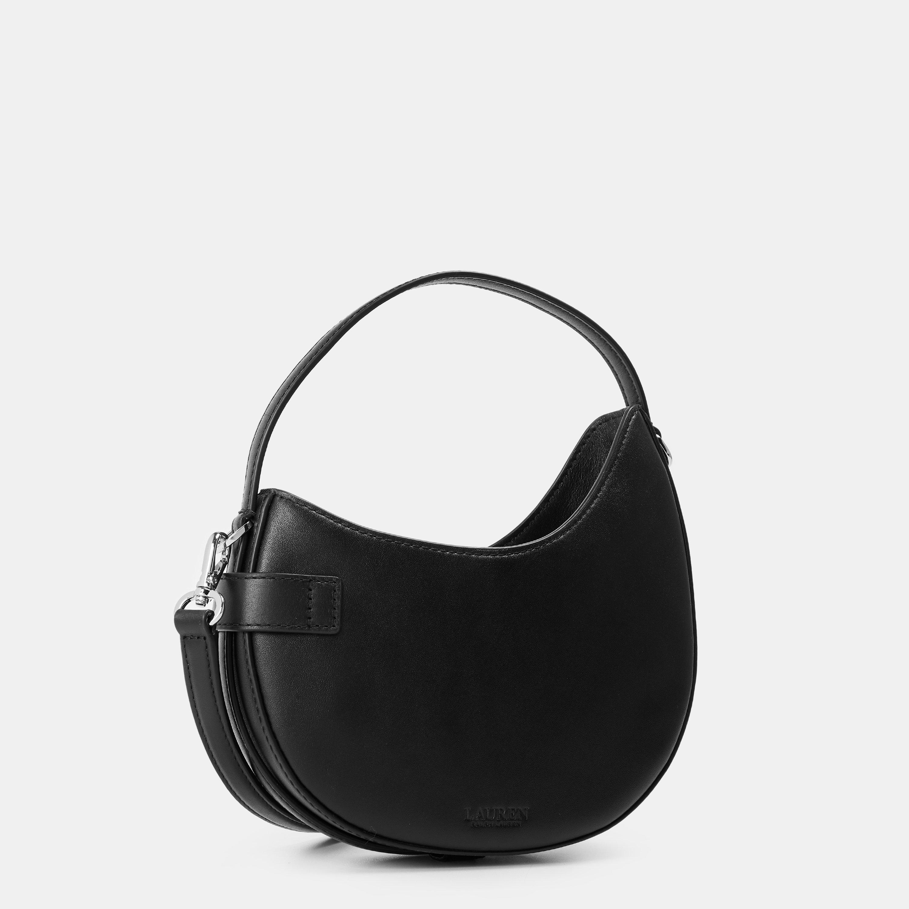 BLACK - Lauren by Ralph Lauren - Women's Real Leather Tasha Small Shoulder Bags - 2