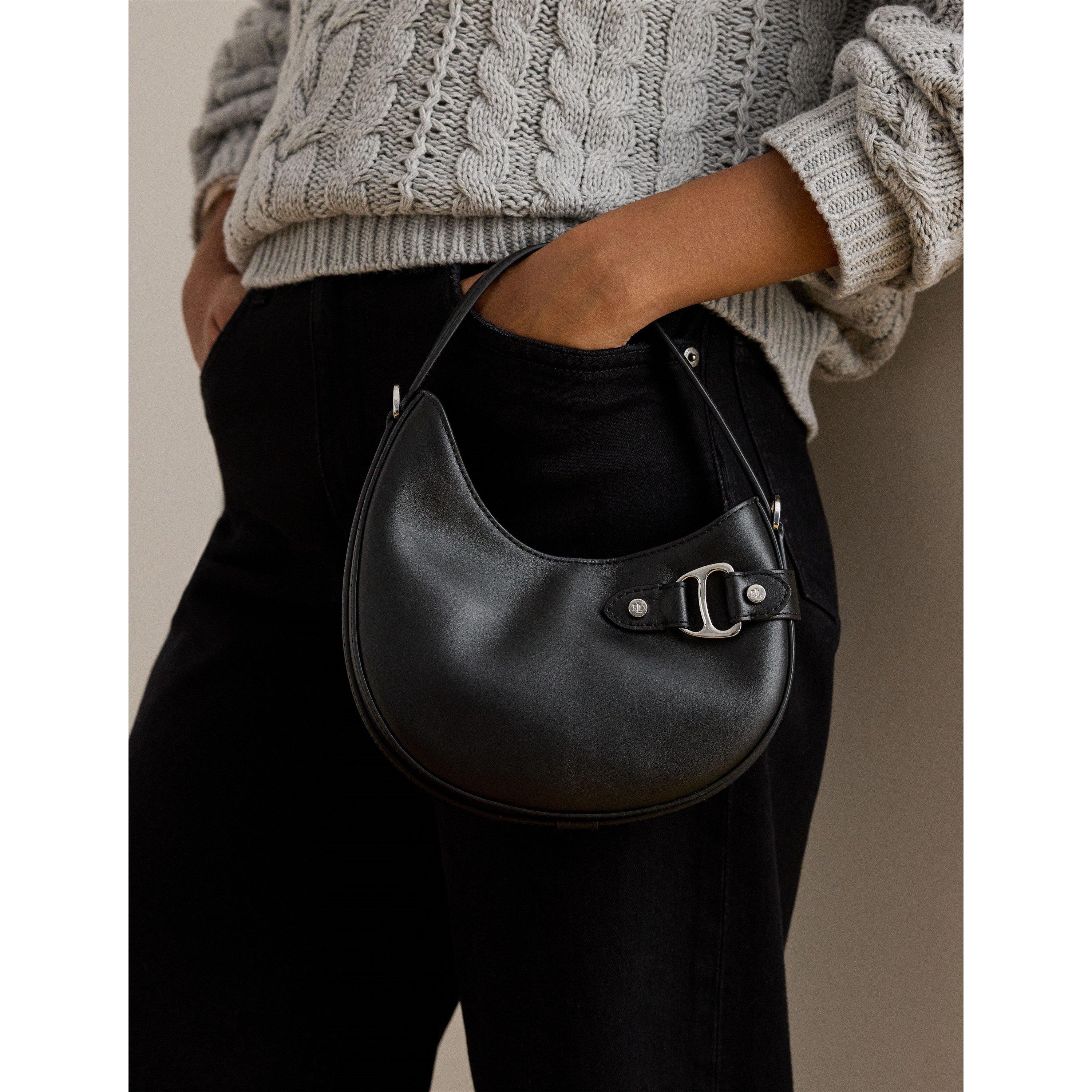 Black - Lauren by Ralph Lauren - Women's Tasha Small Shoulder Bags - 3