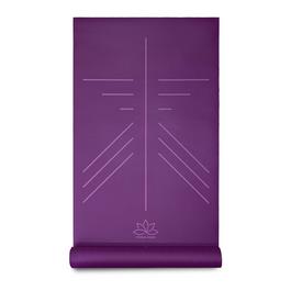 Yoga-Mad SureGrip Eco Alignment Yoga Mat - 4mm Purple