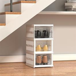 Cottonfy UK 3 Tier Foldable Shoe Storage Box Unit