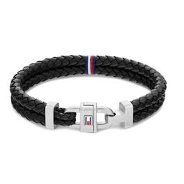 Tommy Hilfiger Gents Tommy Hilfiger Black Braided Carabiner Bracelet