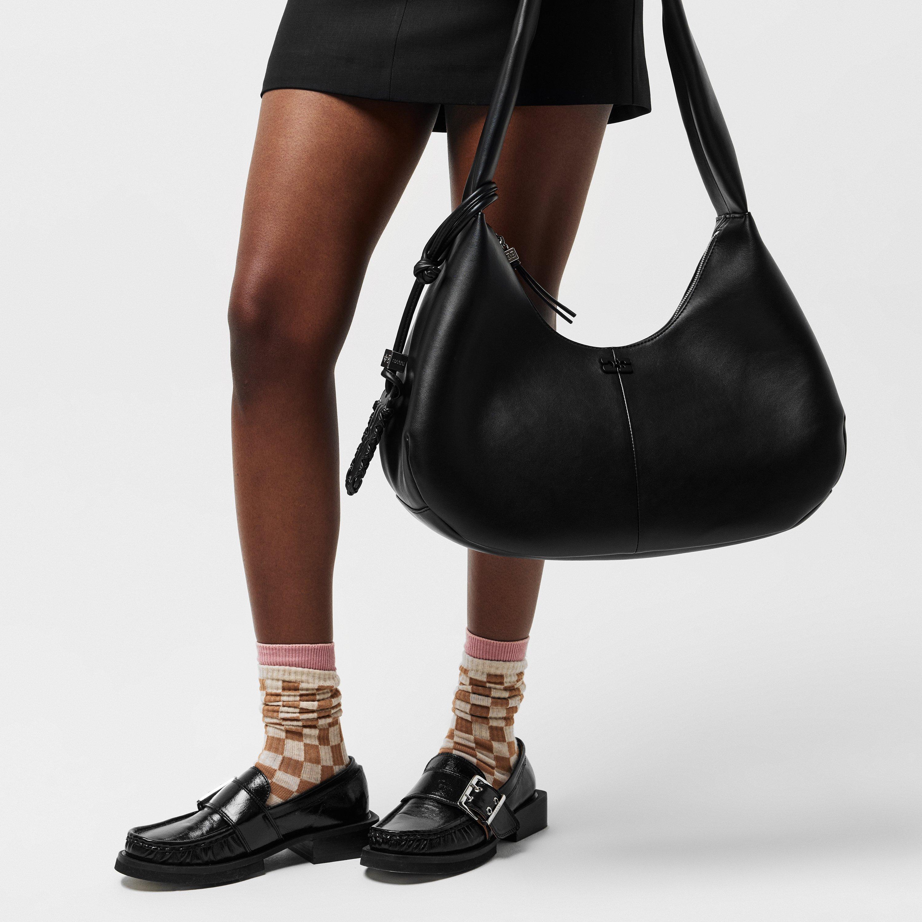 Black - Ganni - Women's Bou Hobo Bag - 3