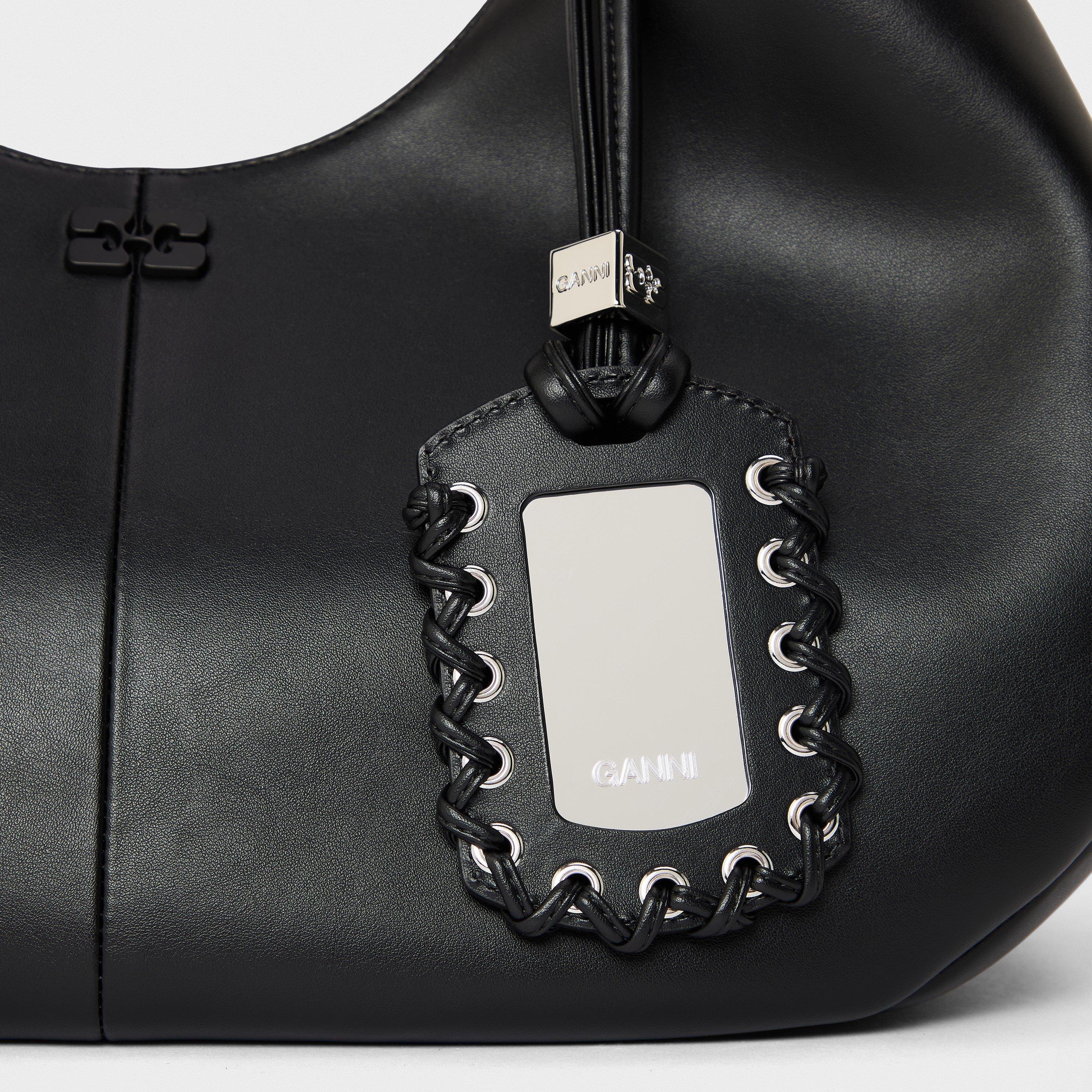 Black - Ganni - Women's Bou Hobo Bag - 4
