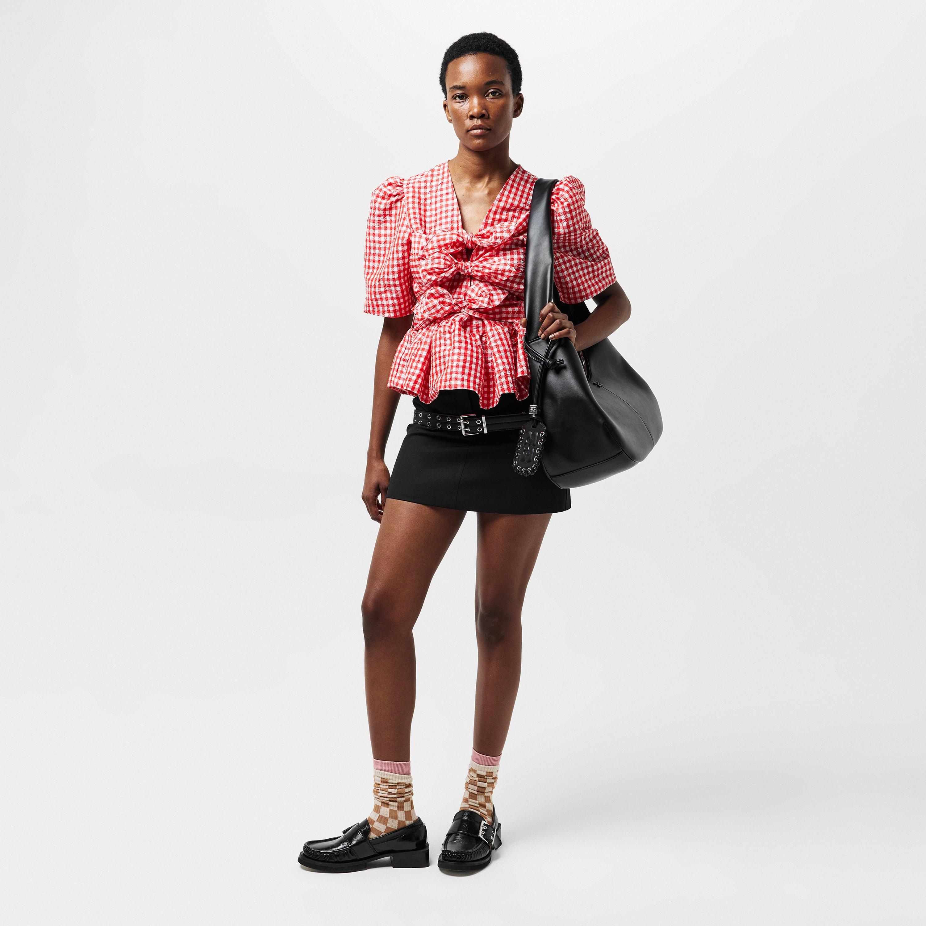 Black - Ganni - Women's Bou Hobo Bag - 6