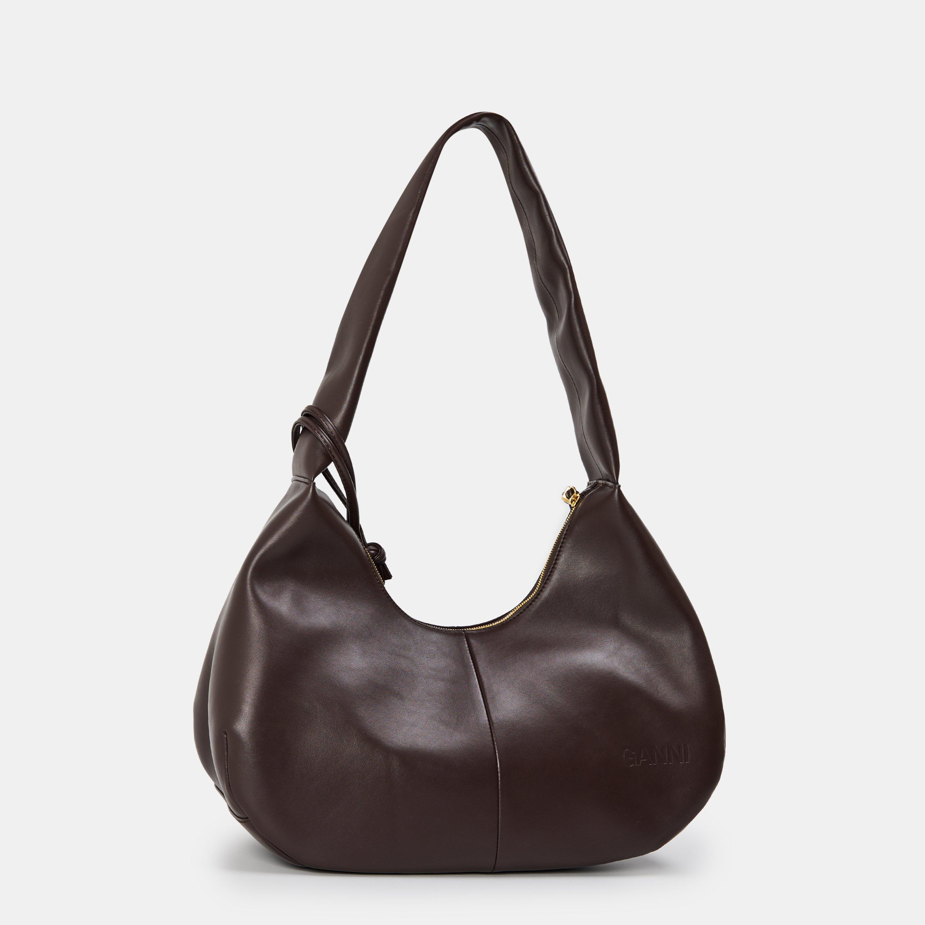 Chocolate - Ganni - Women's Bou Hobo Bag - 2