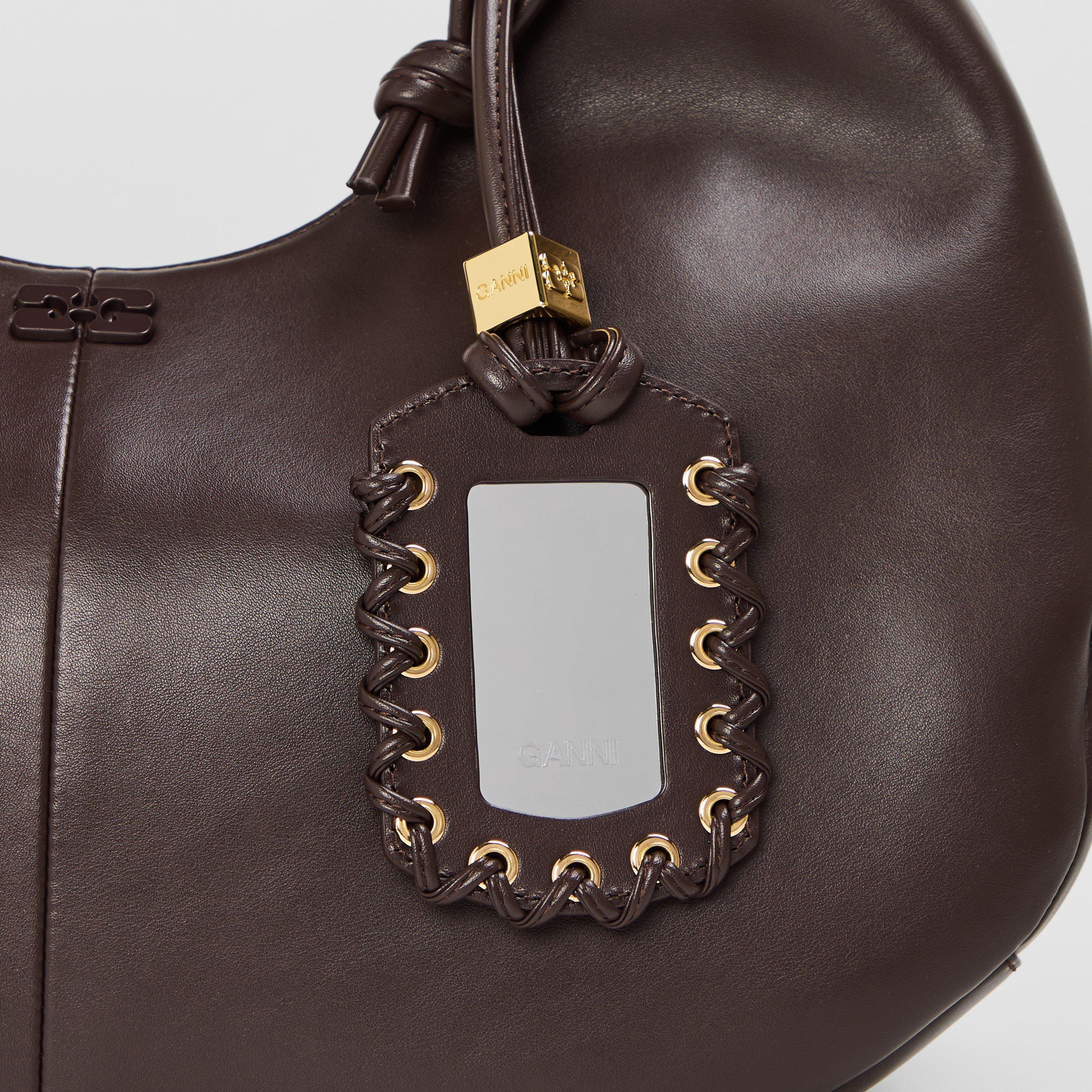 Chocolate - Ganni - Women's Bou Hobo Bag - 4