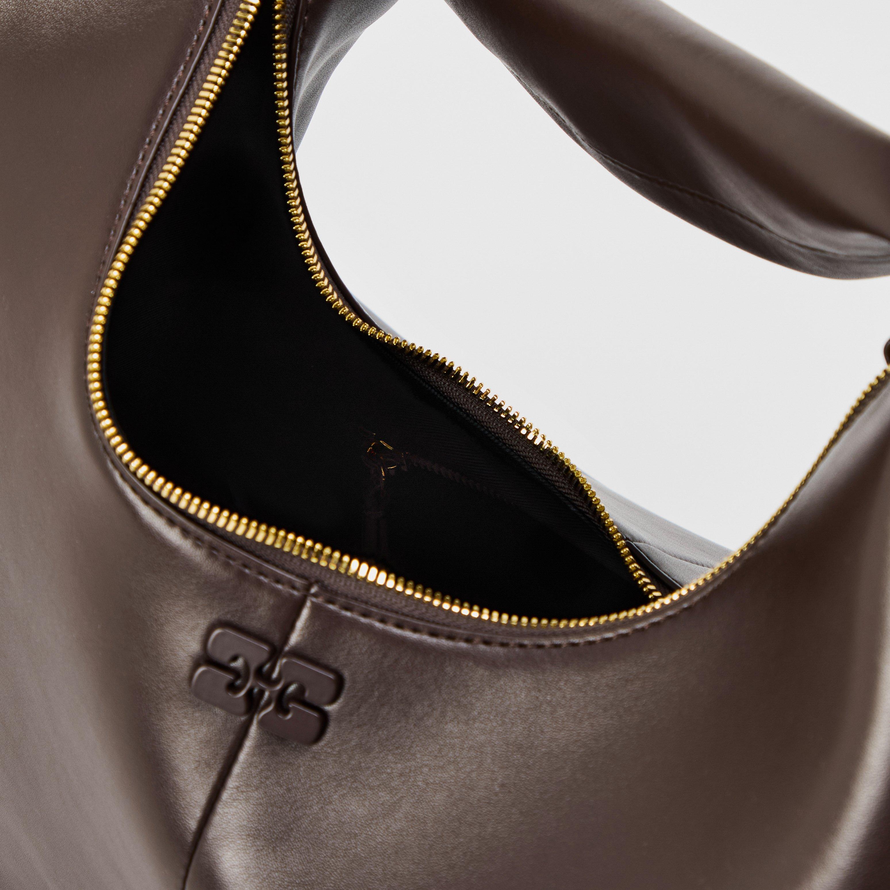 Chocolate - Ganni - Women's Bou Hobo Bag - 5