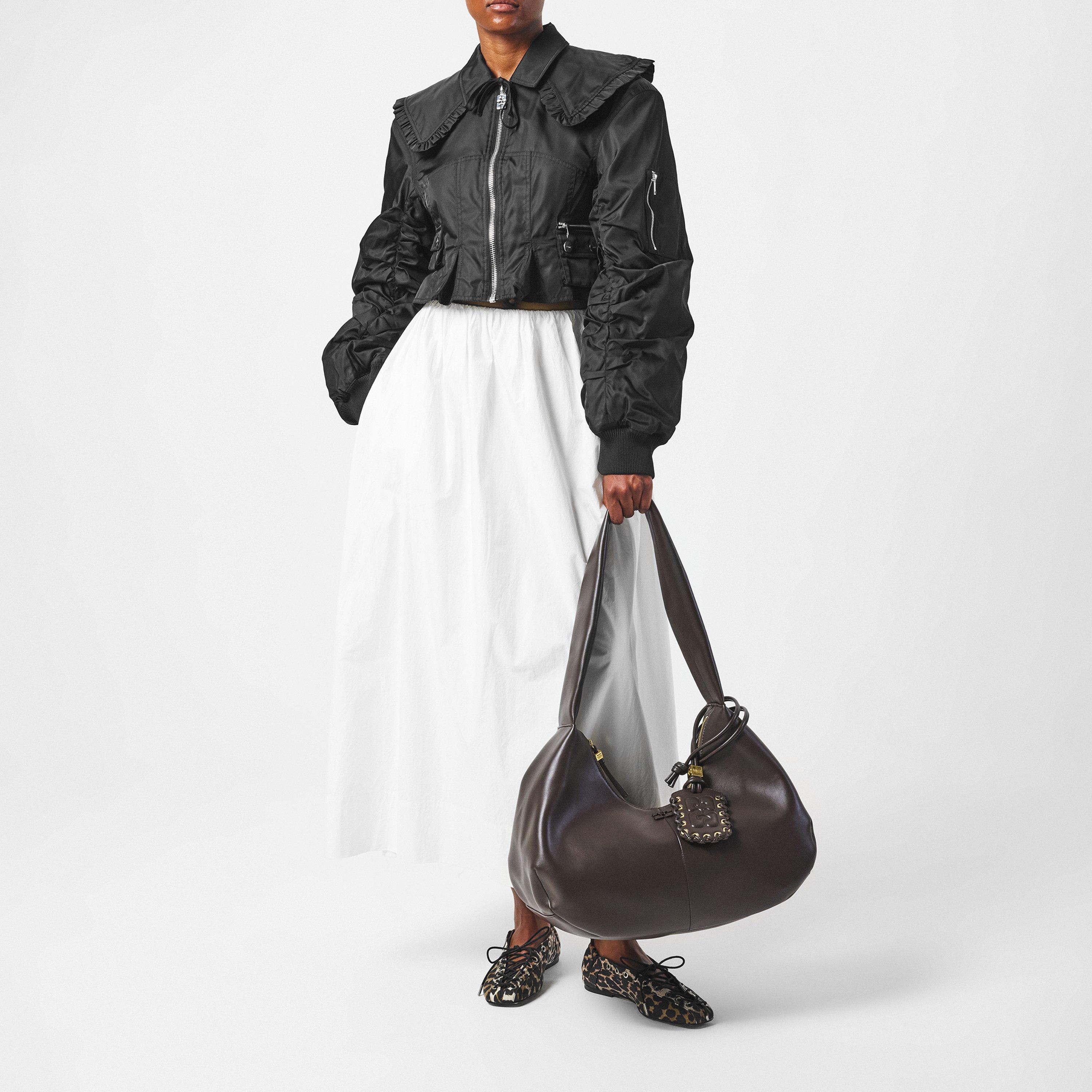 Chocolate - Ganni - Women's Bou Hobo Bag - 6