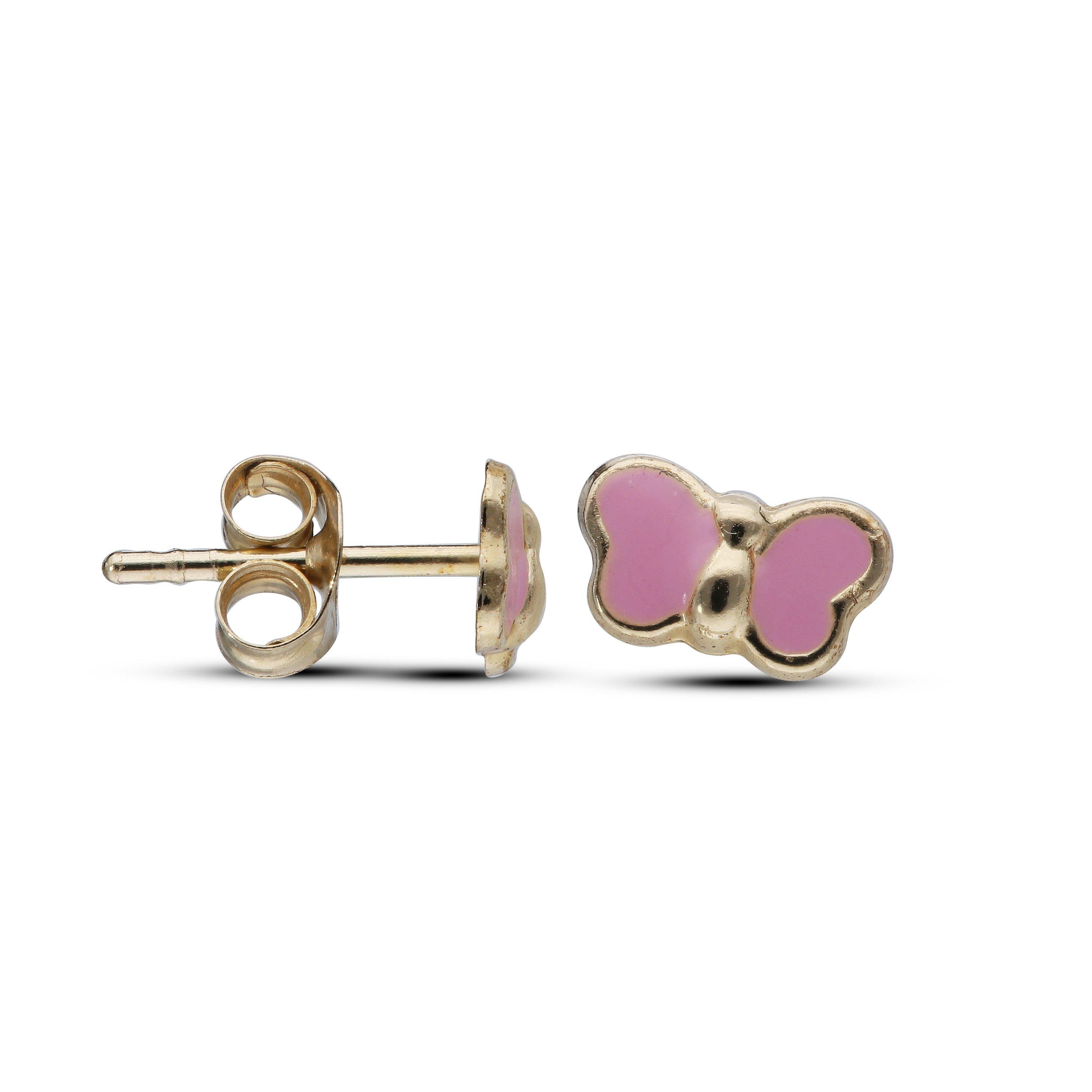 Gold - Be You - 9ct Gold Butterfly Stud Earrings - 2