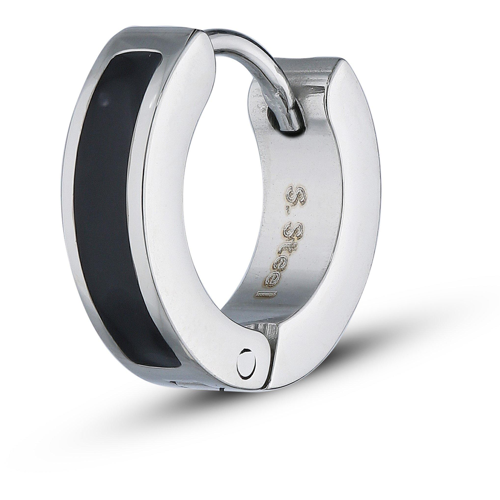 Silver - Be You - Mens Stainless Steel 3 Piece Huggie Earring Set - 2