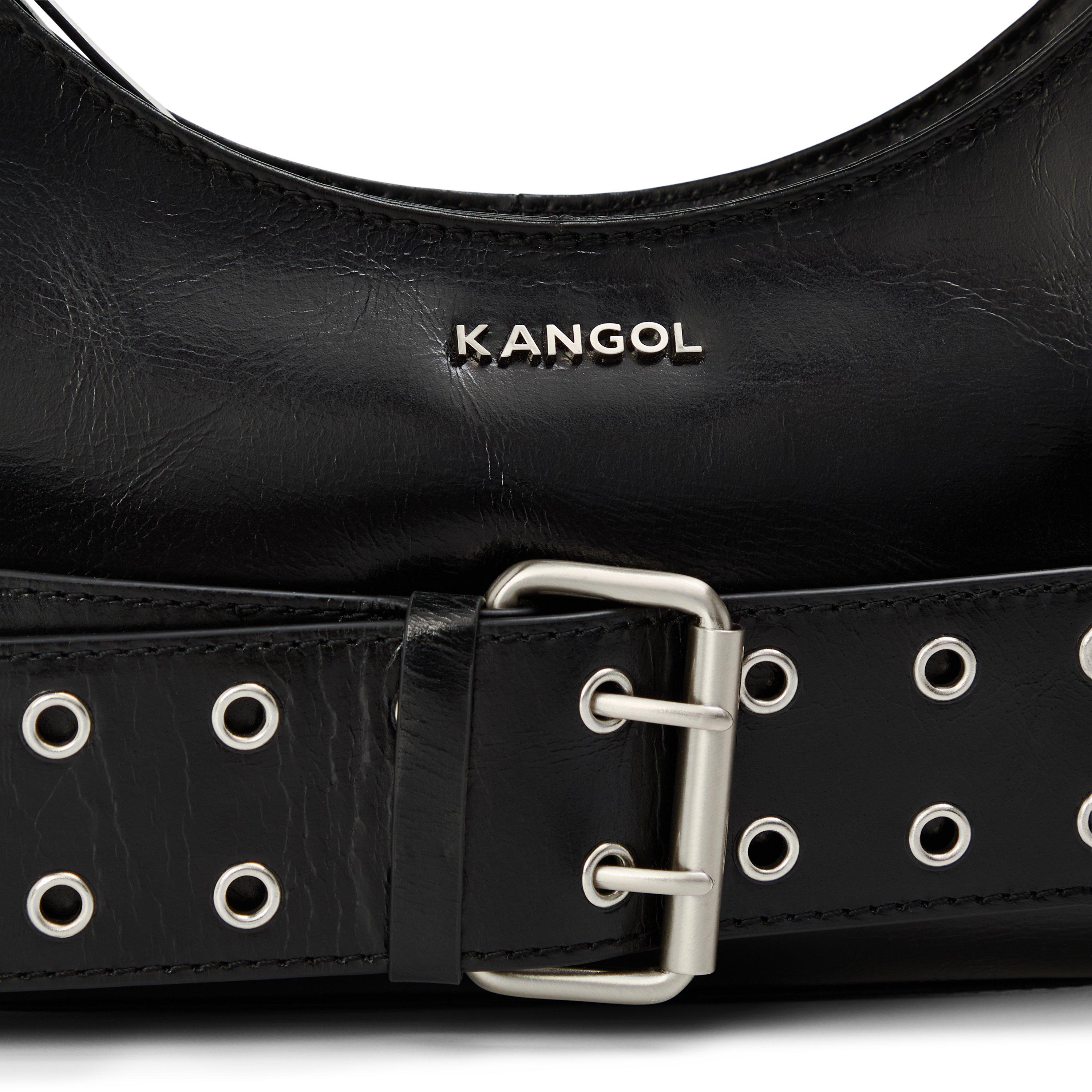 Black - Kangol - Women's Buckle Shoulder Bag - 3