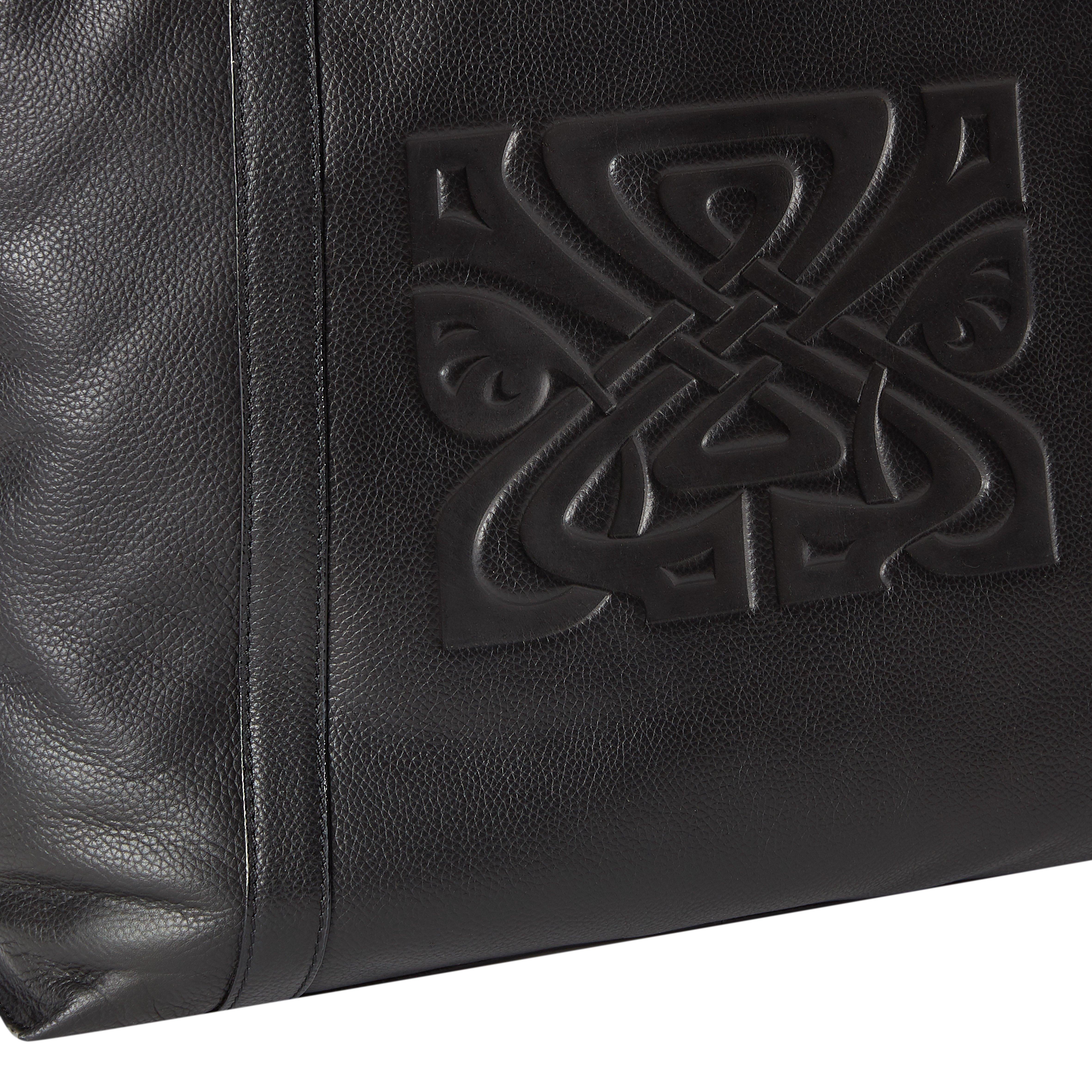 Black - Biba - Leather Logo Tote Bag - 3