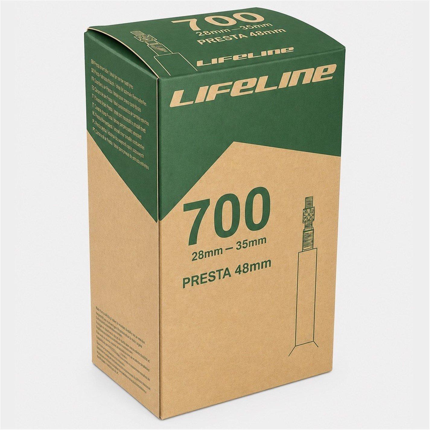 Black48mm - LifeLine - Lifeline 700c 28-35mm Road Inner Tube - 1