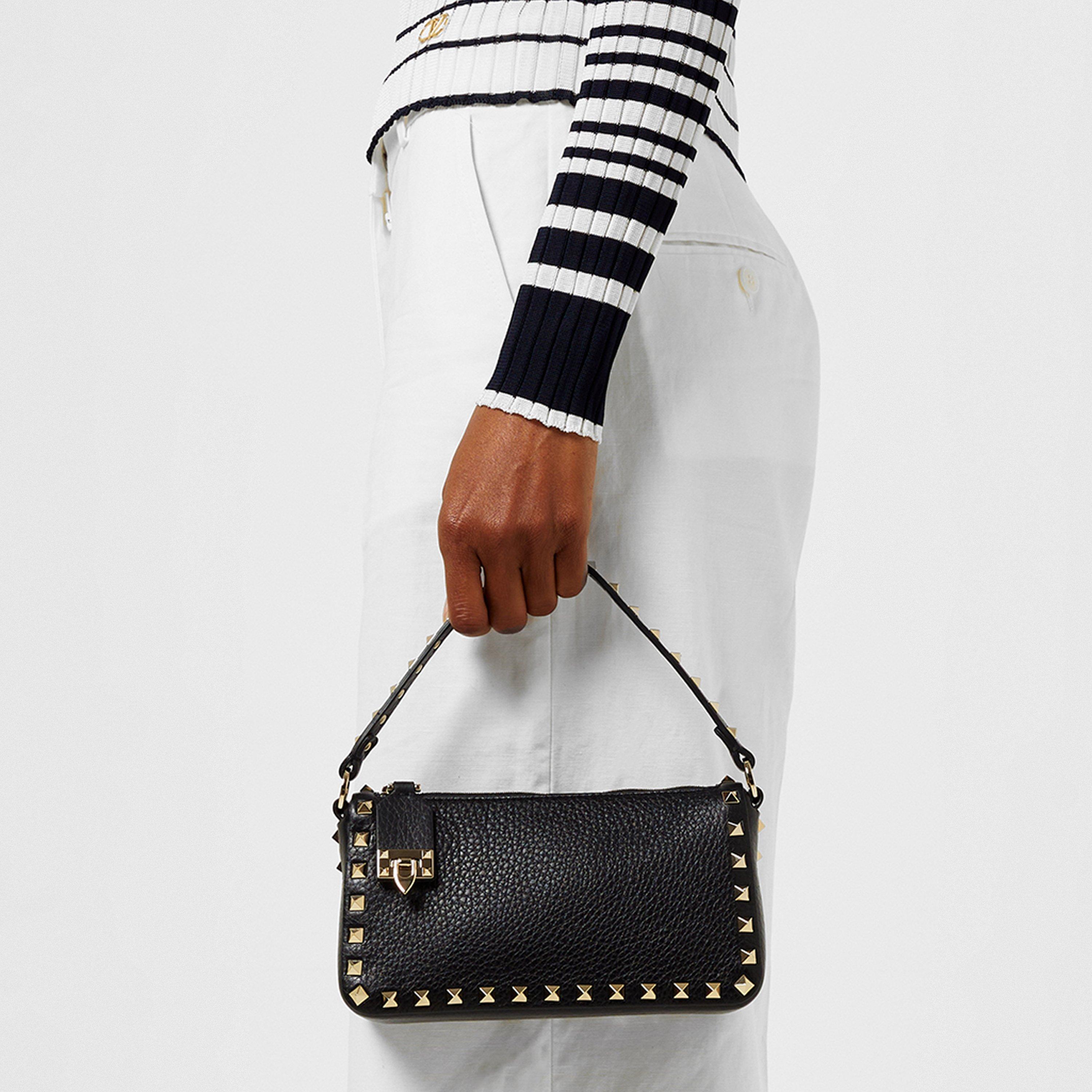 Nero 0NO - Valentino Garavani - Rockstud Shoulder Bag - 3