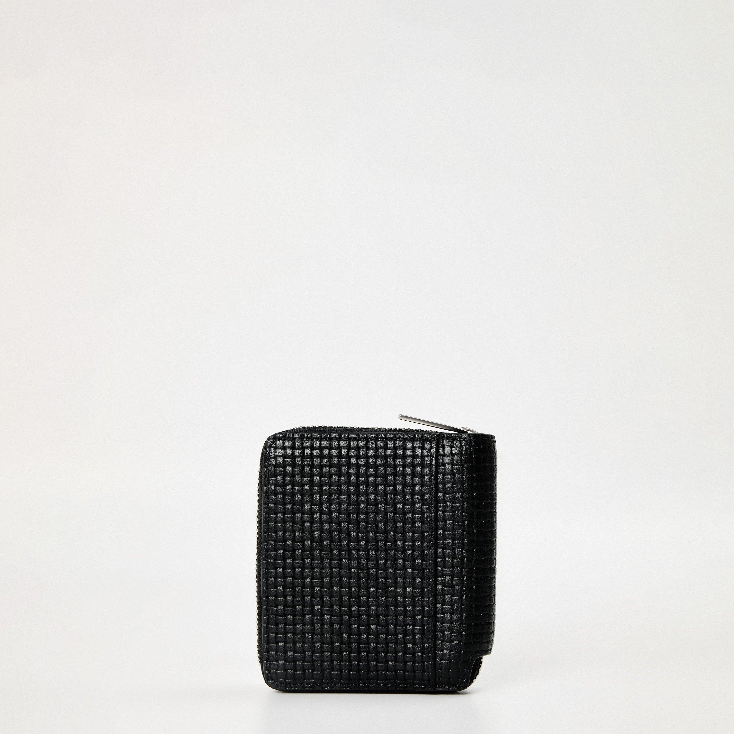 Black - Calvin Klein - Embossed Woven Bifold Wallet - 2