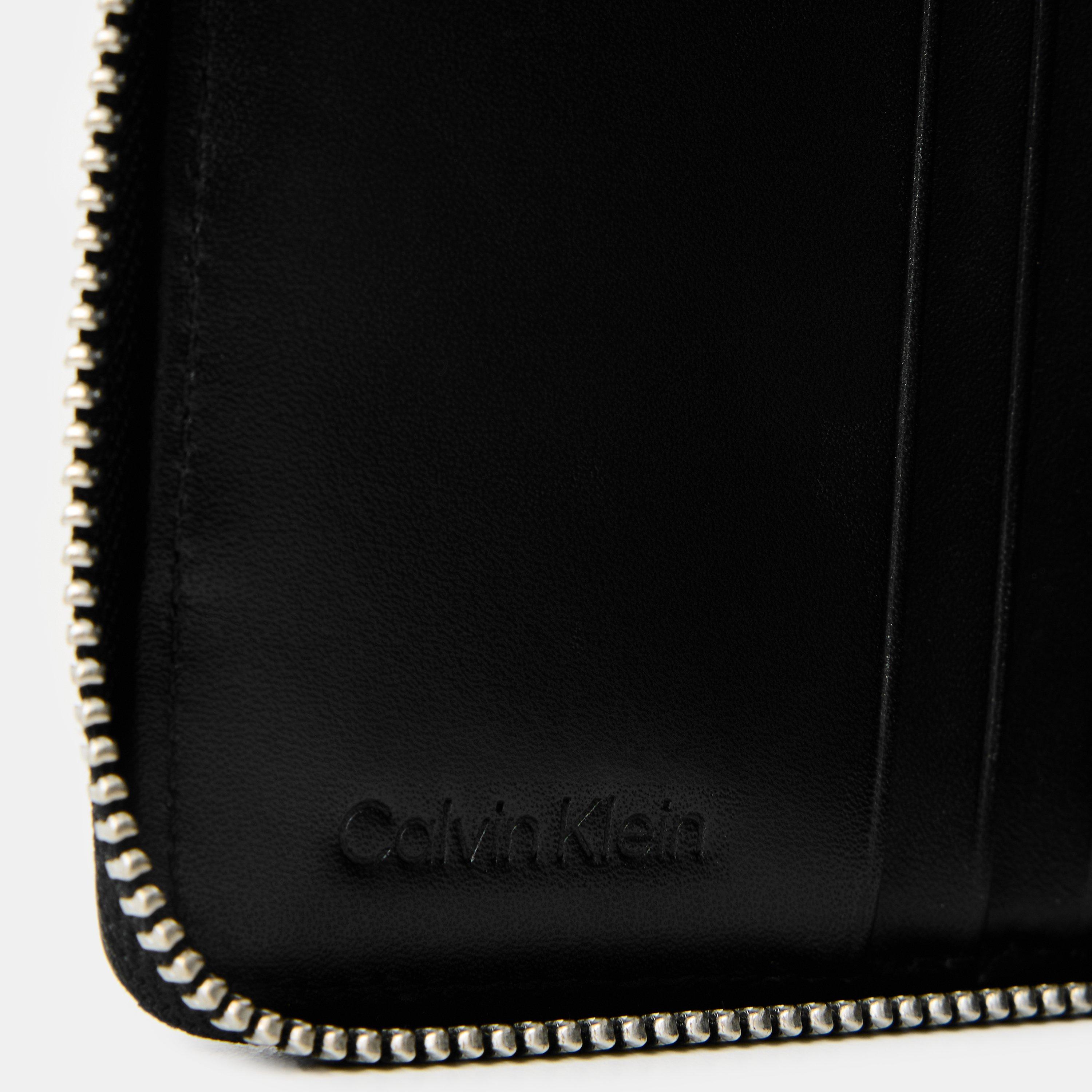 Black - Calvin Klein - Embossed Woven Bifold Wallet - 3