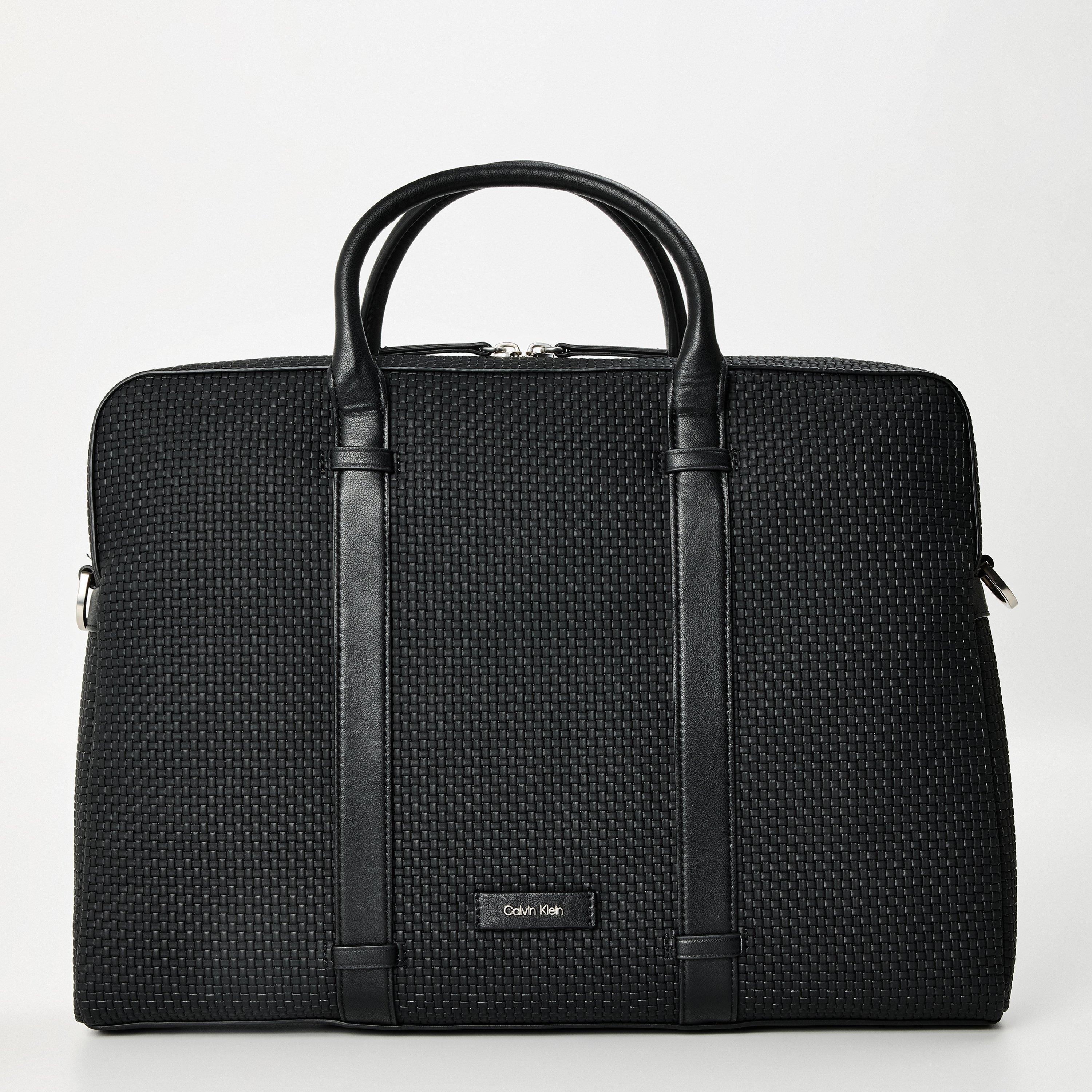 Calvin Klein Embossed Woven Commuter Bag