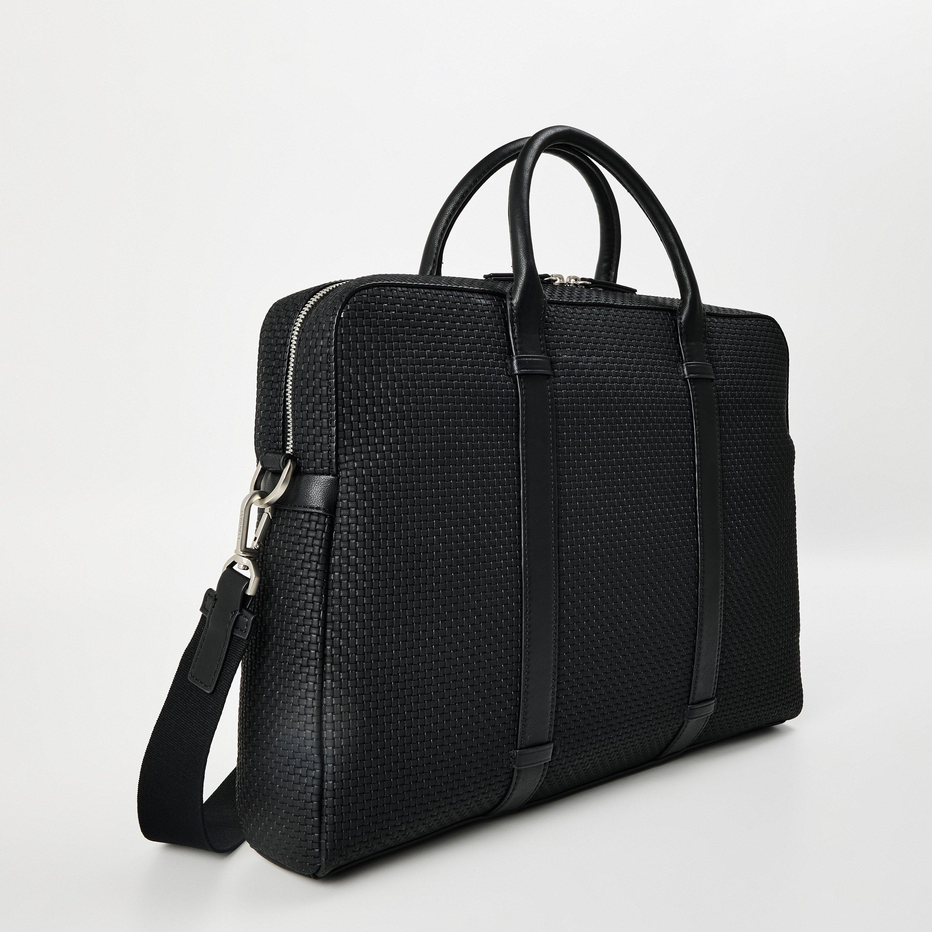 Black - Calvin Klein - Embossed Woven Commuter Bag - 2