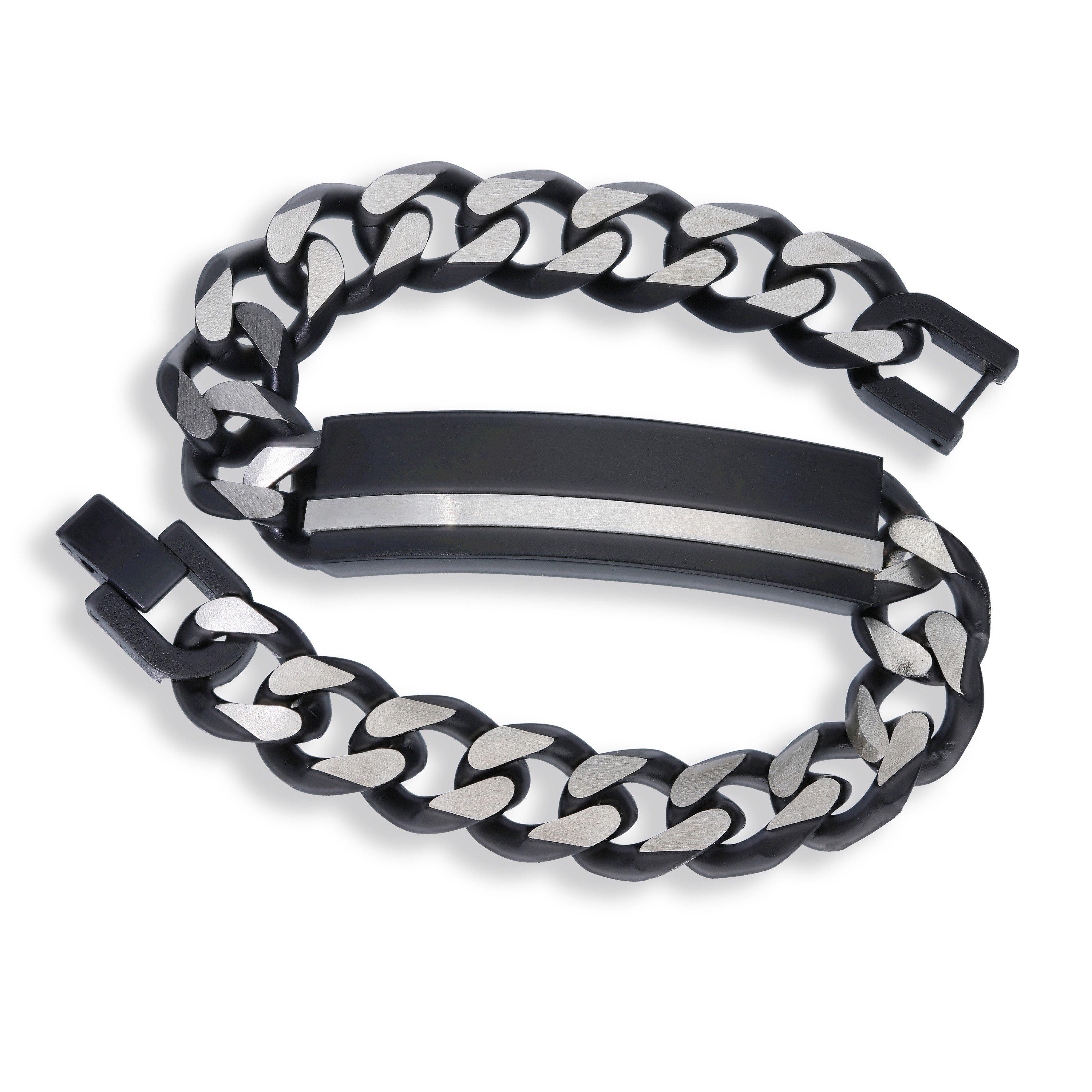 Black - Be You - Mens 2 Tone Stainless steel Bracelet - 2