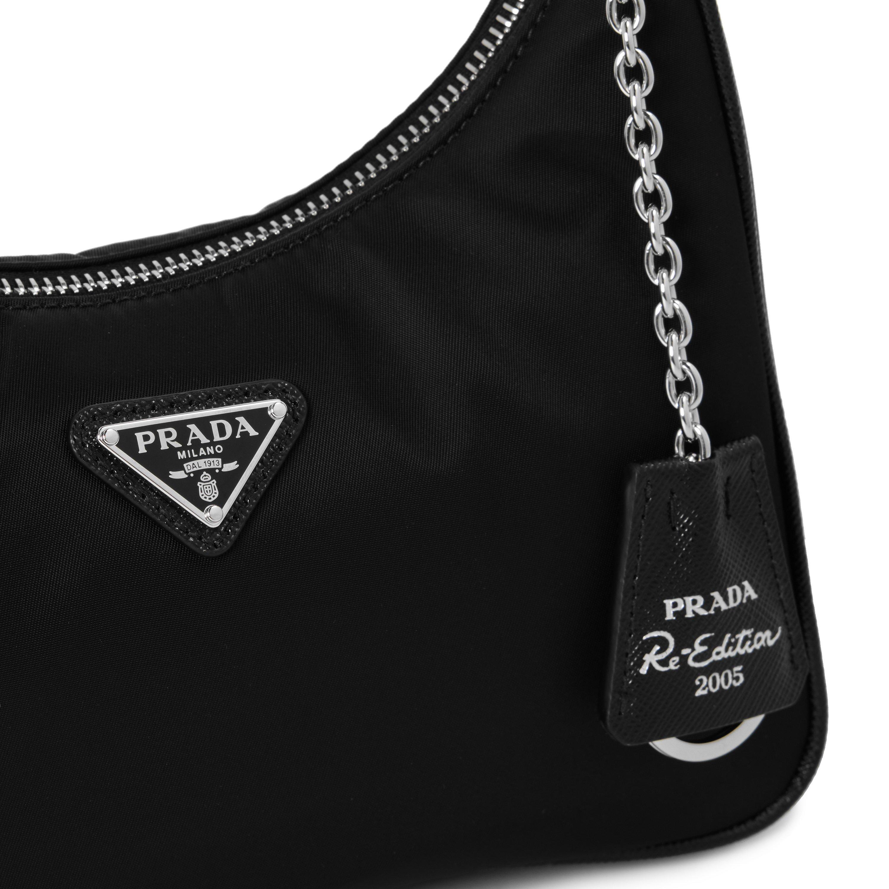 Nero - Prada - Women'S Logo Re-Edition 2005 Mini Bag - 4