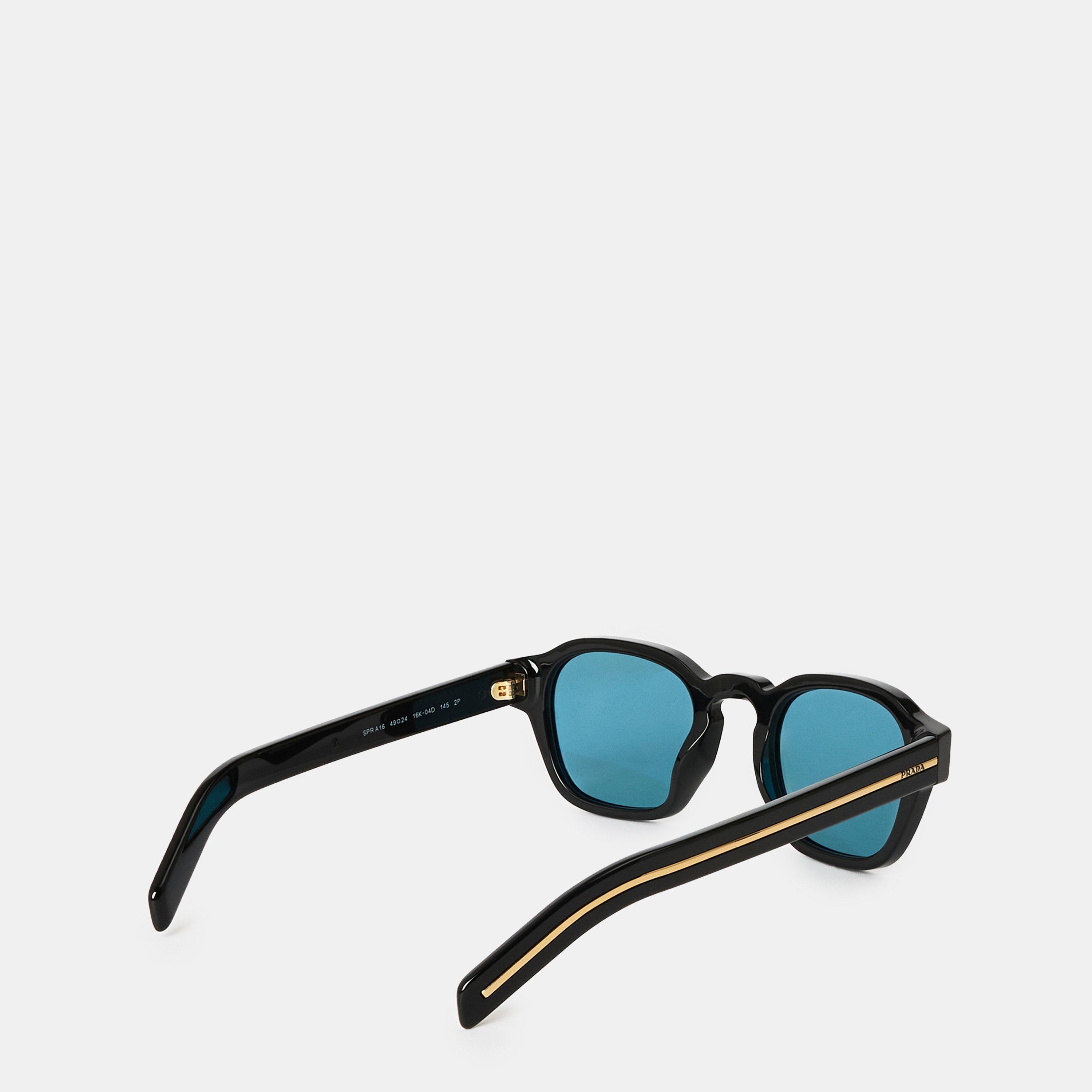 Black - Prada - Turquoise Lens Sunglasses - 2