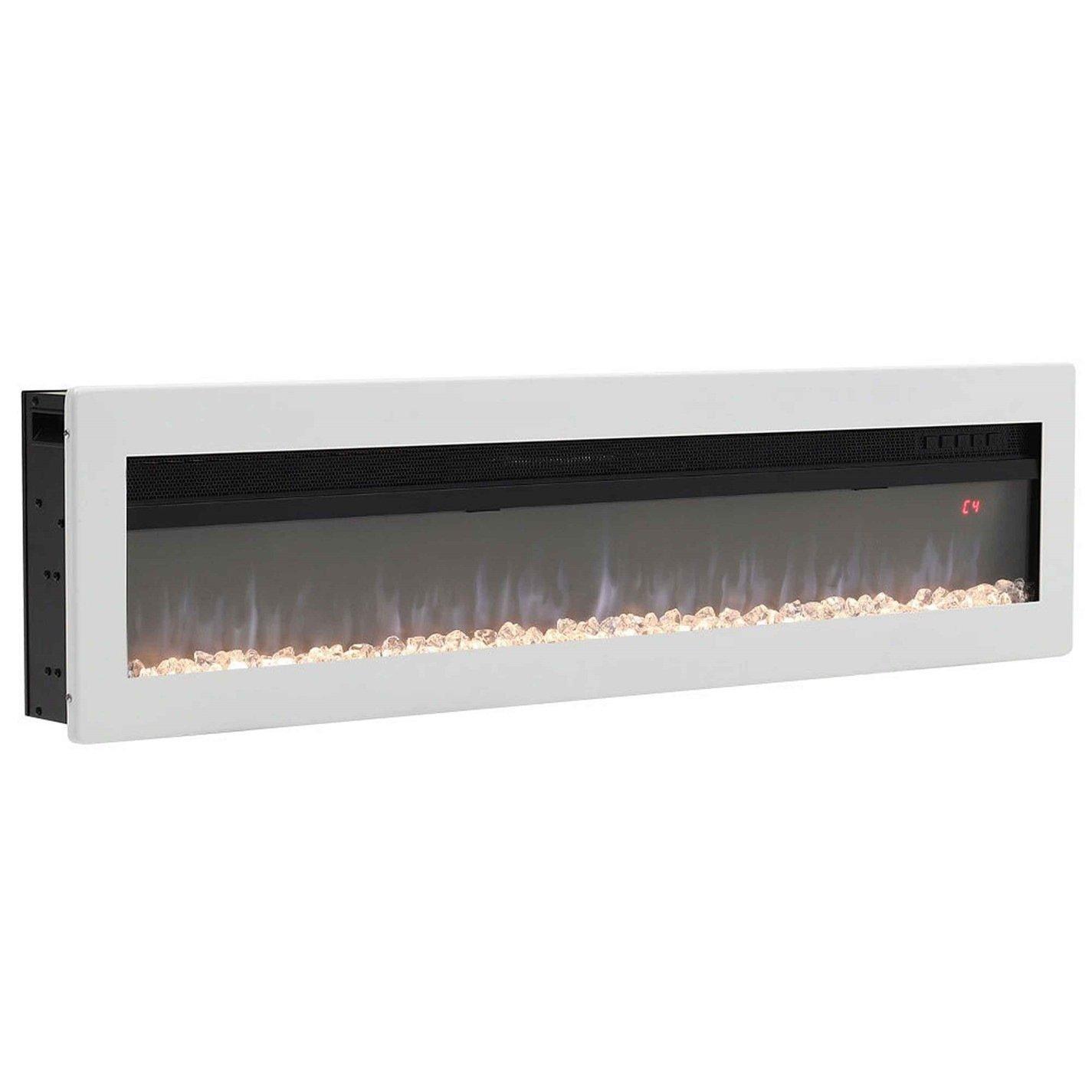 White - Kabinet UK - 40/50/60 Inch Electric Recessed Fireplace 1500W - 5