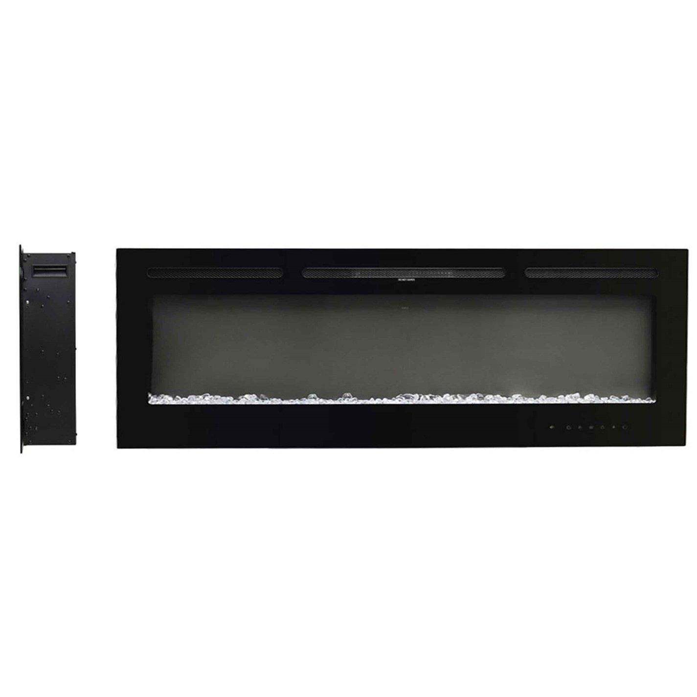 Black - Kabinet UK - 70/80/100 Inch 1800W Electric Recessed Fireplace - 4
