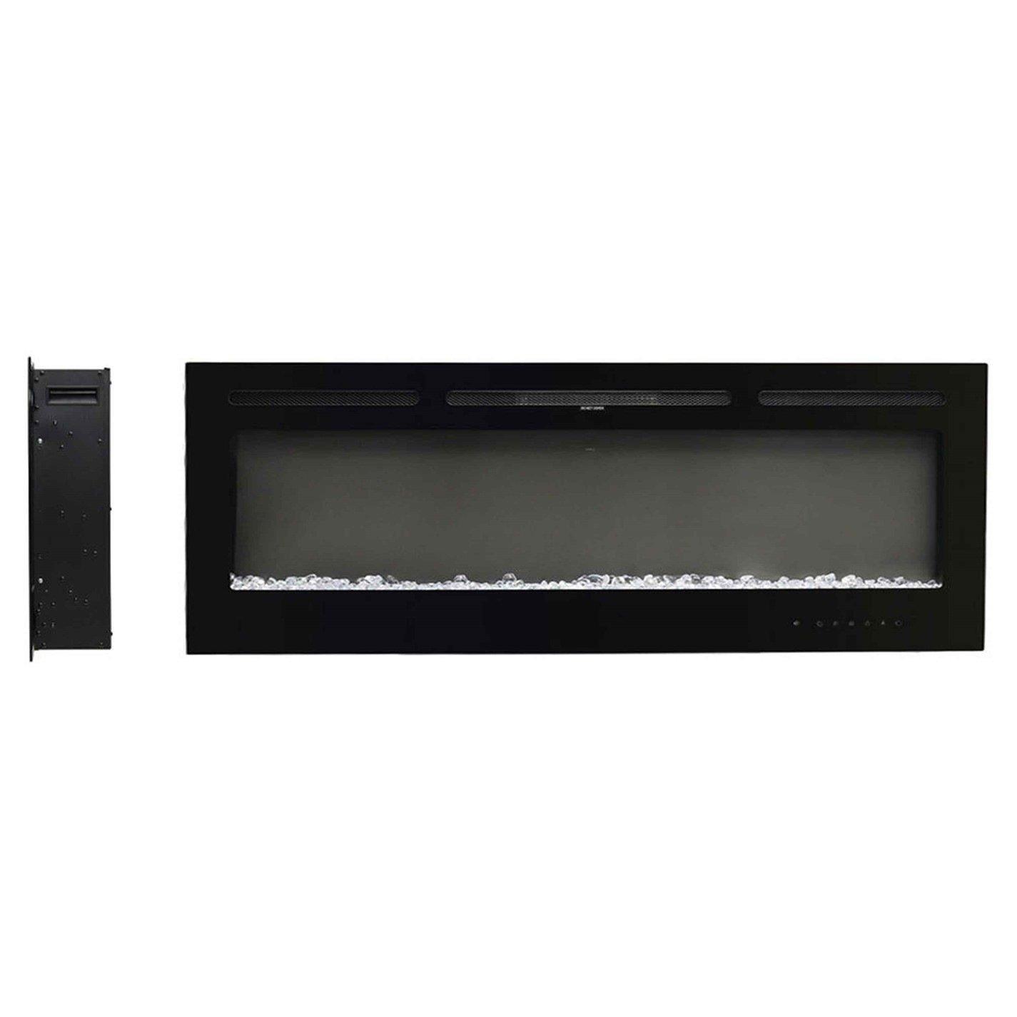 Black - Kabinet UK - 70/80/100 Inch 1800W Electric Recessed Fireplace - 5