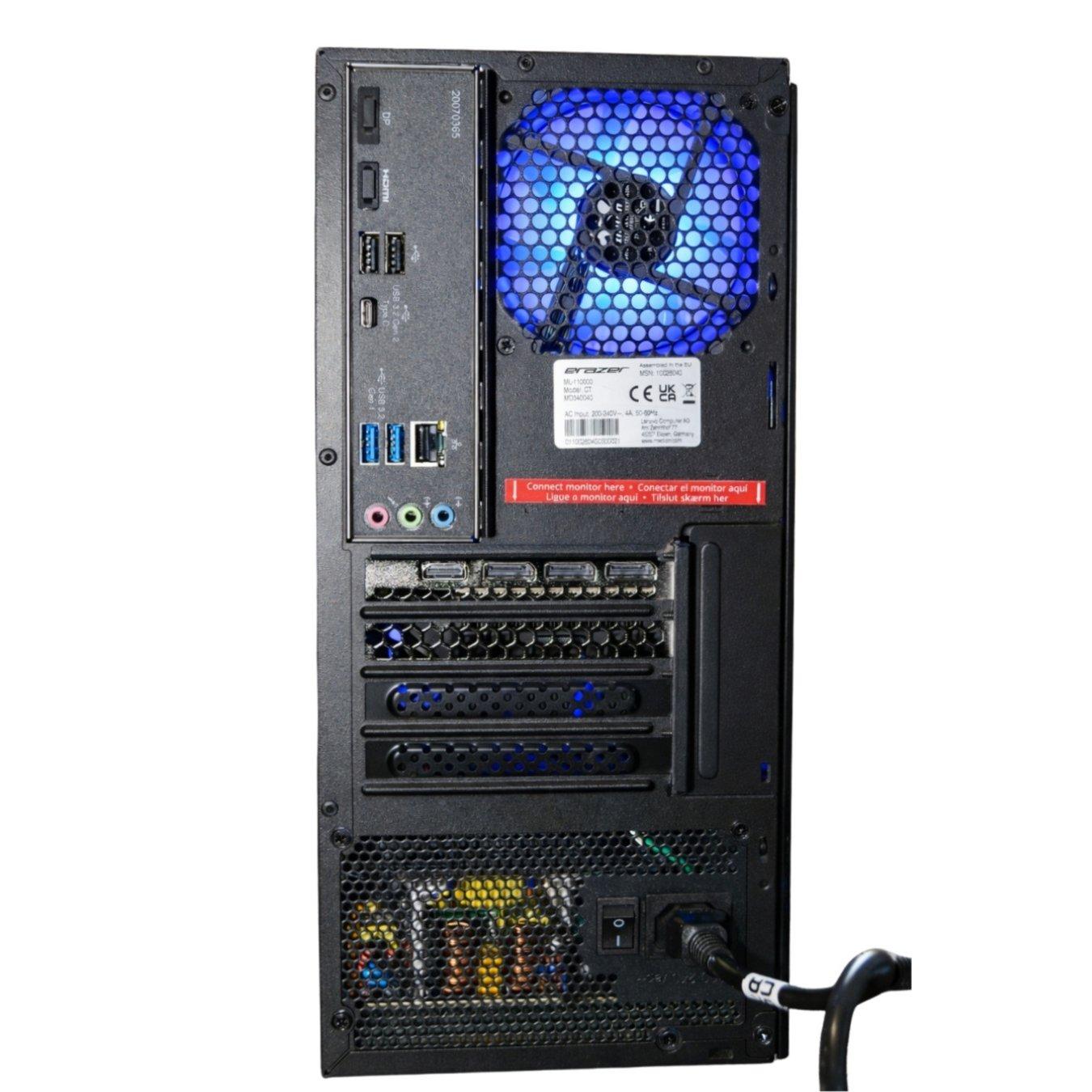 Black - Medion - Medion Erazer Recon E45 RTX 5060 Gaming PC - AMD Ryzen 5 5500 16GB 1TB SSD - Black - 6
