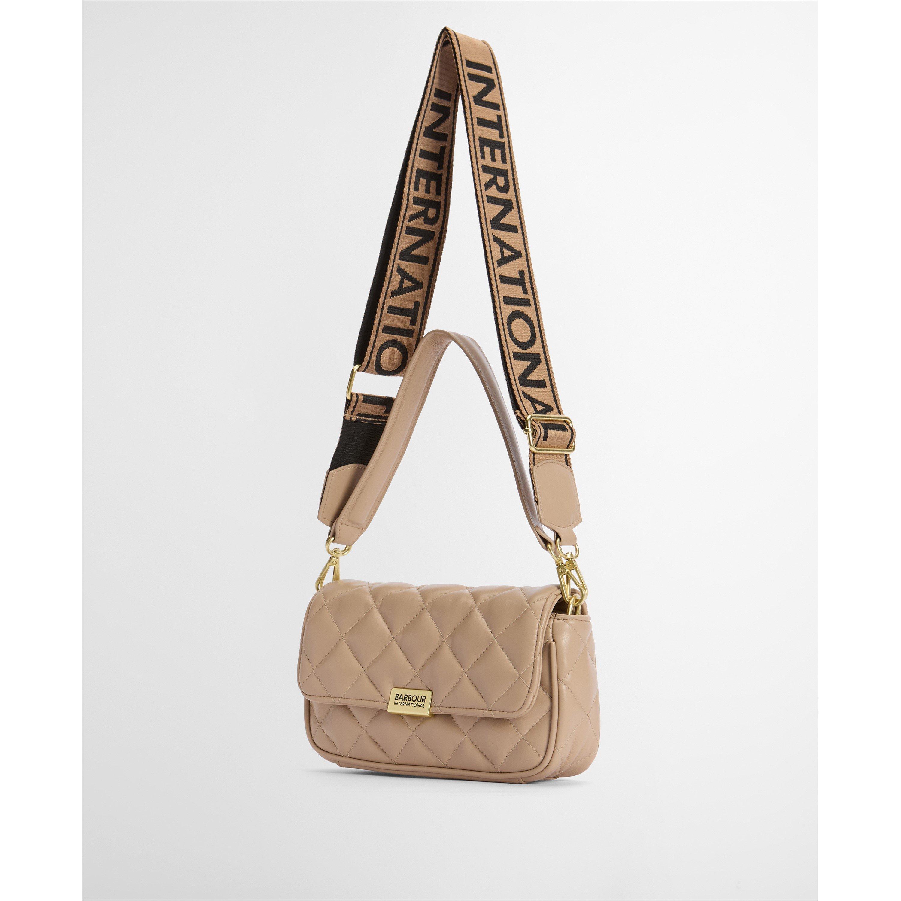 Camel - Barbour International - Womens Soft Quilt Mini Soho Crossbody Bag - 9