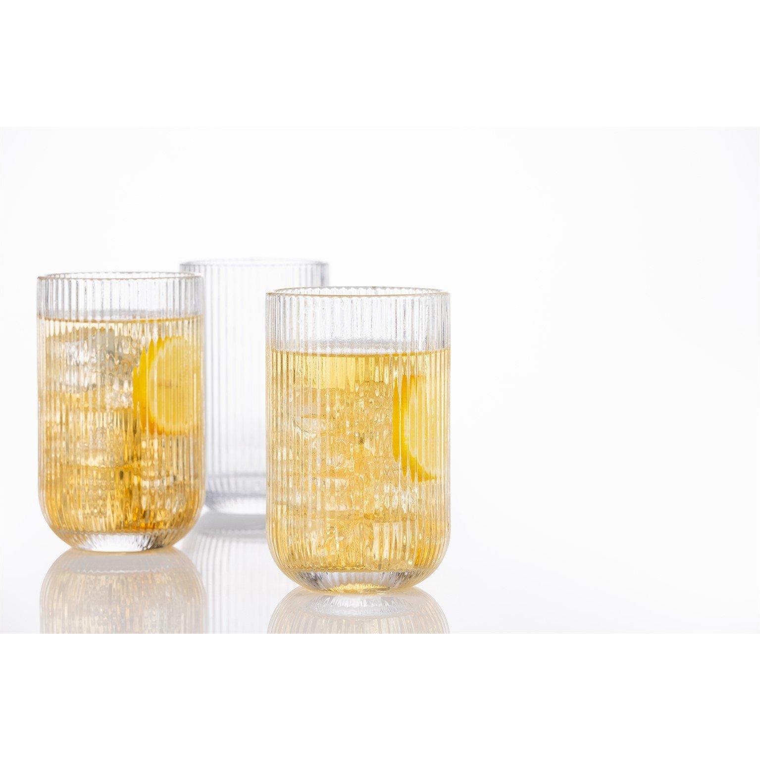 Clear - Ravenhead - Linea Set of 4 Hiball Glasses 43cl - 2