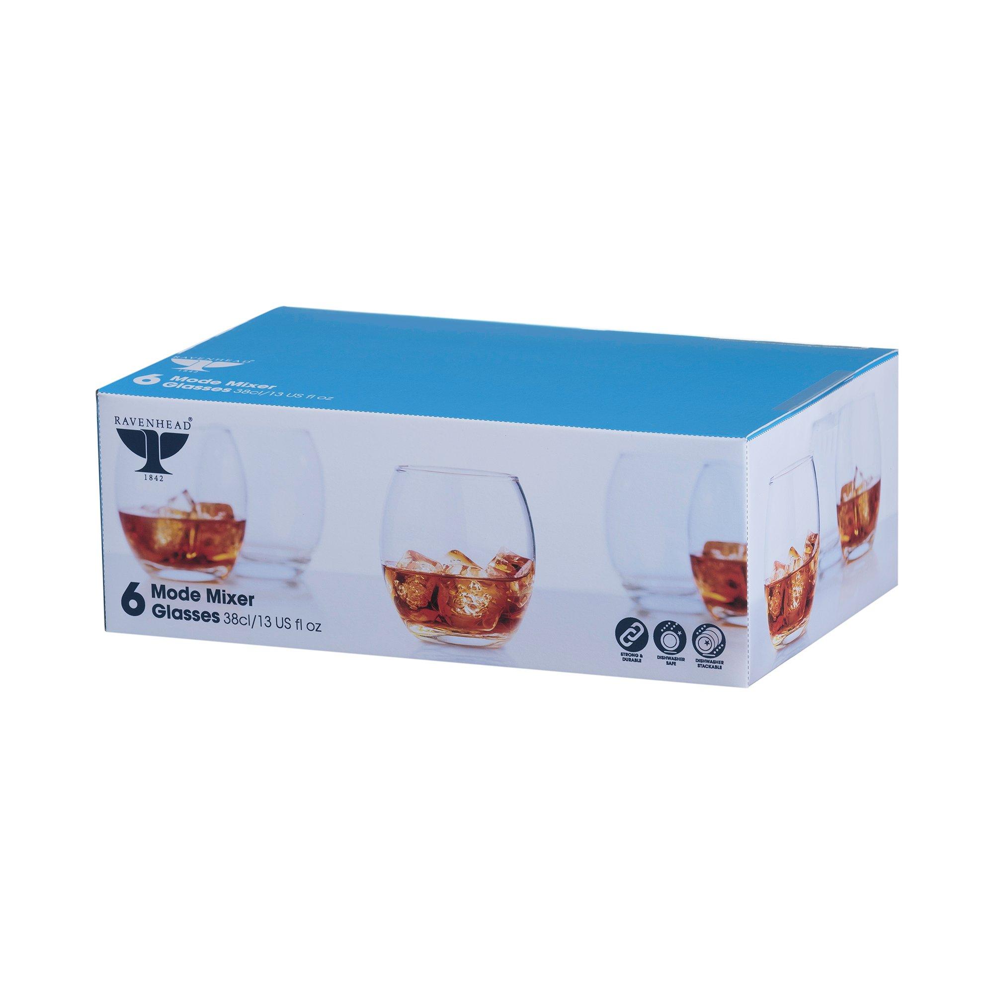 Clear - Ravenhead - Mode Set of 6 Mixer Glasses 38cl - 4
