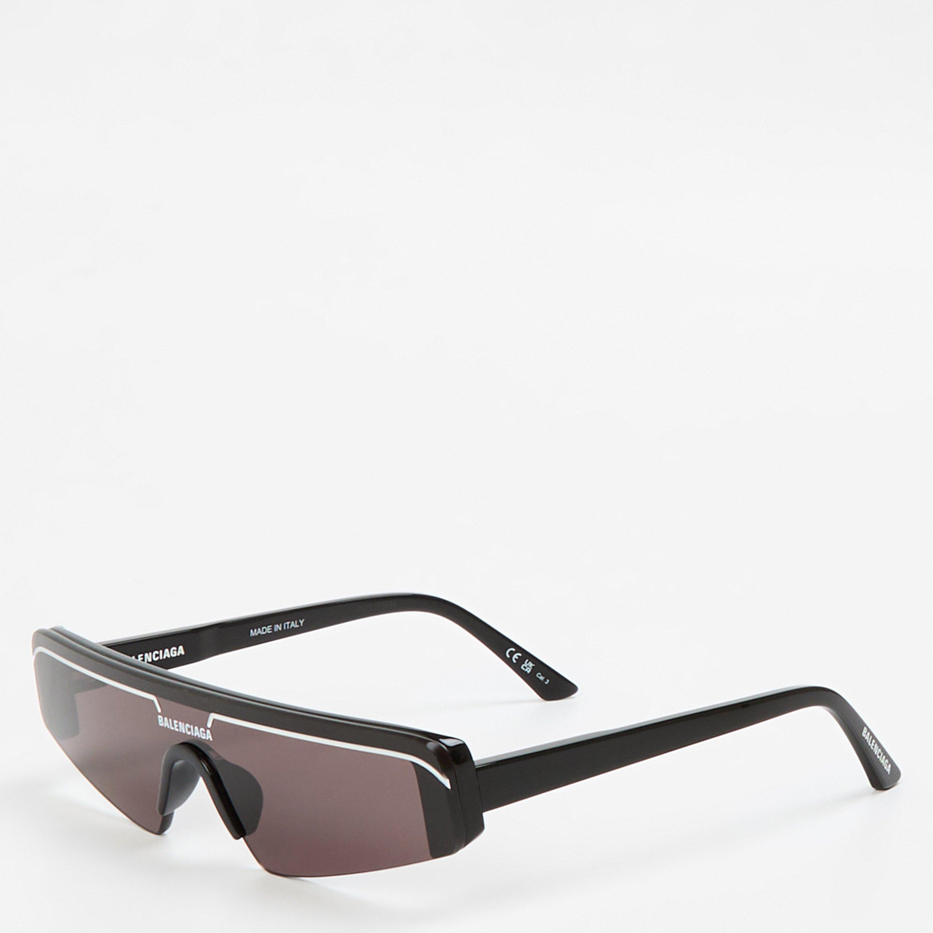 Black - Balenciaga - Rectangle Logo Sunglasses - 1