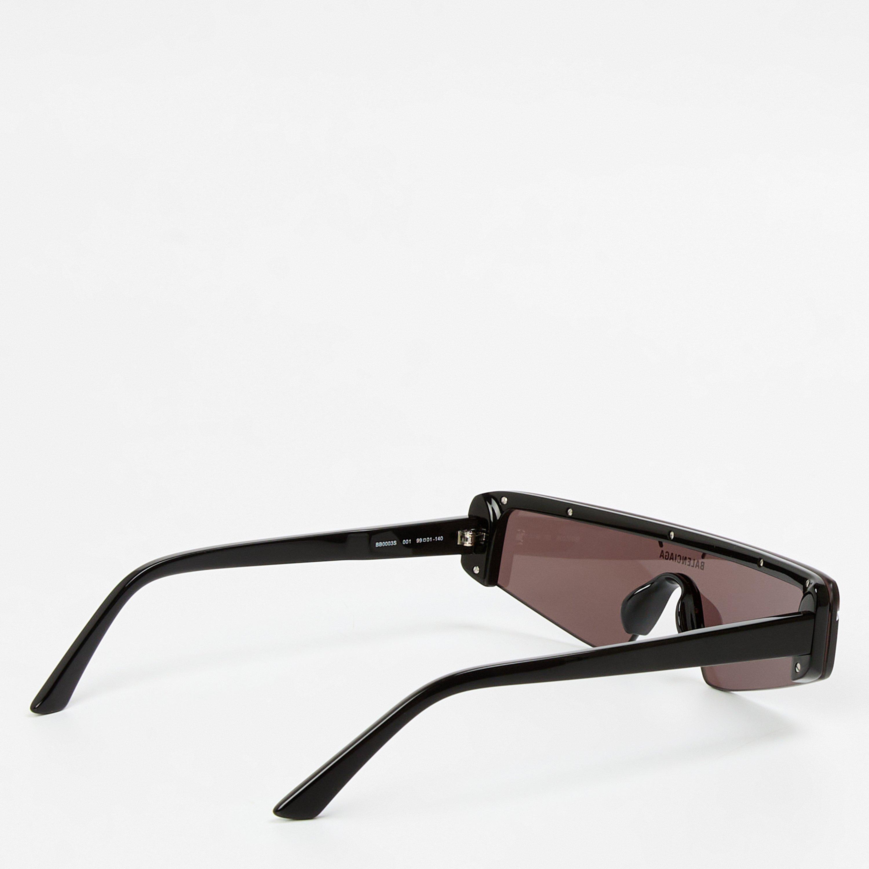 Black - Balenciaga - Rectangle Logo Sunglasses - 2