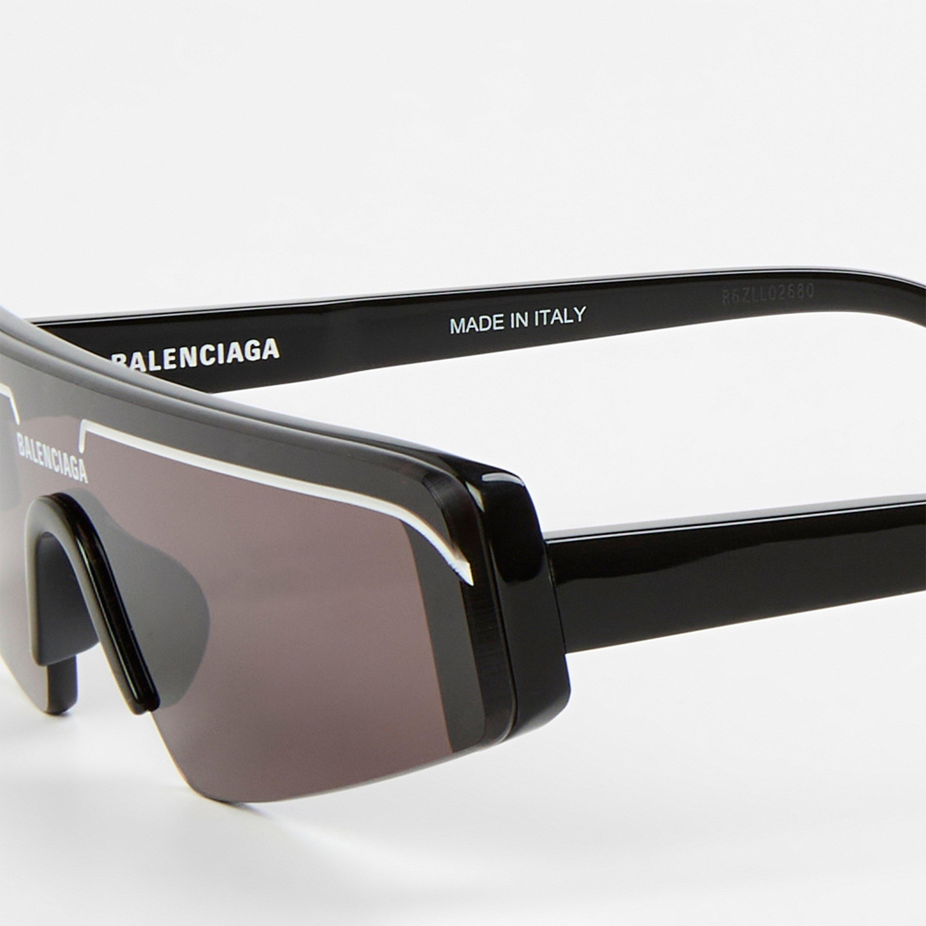 Black - Balenciaga - Rectangle Logo Sunglasses - 4