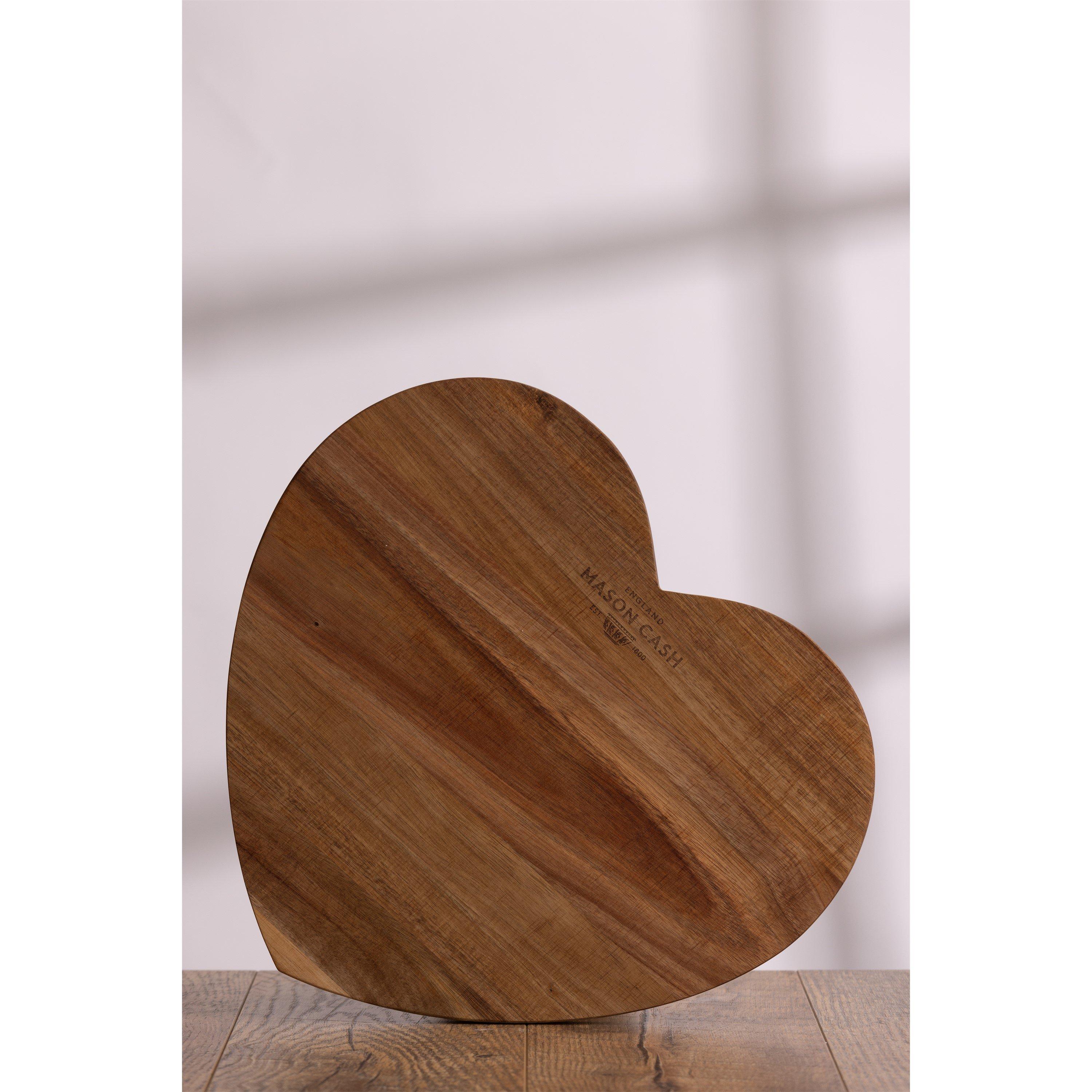 Brown - Mason Cash - Rustic Charm Heart Chop Board 38cm