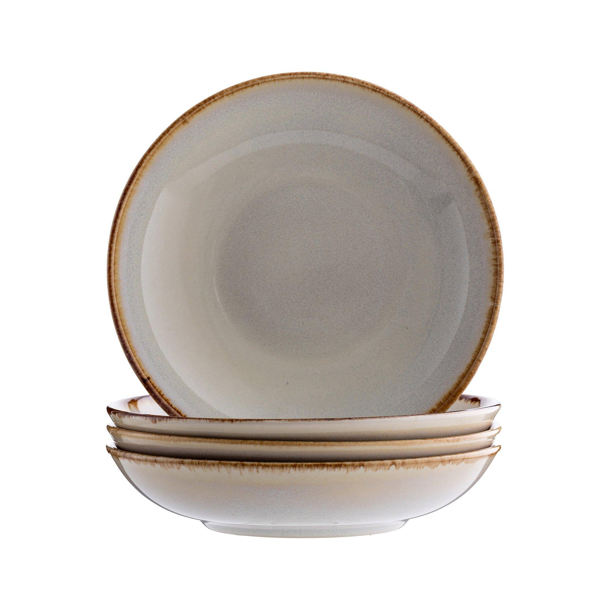 Cream - Mason Cash - Reactive Cream Set of 4 Pasta Bowls