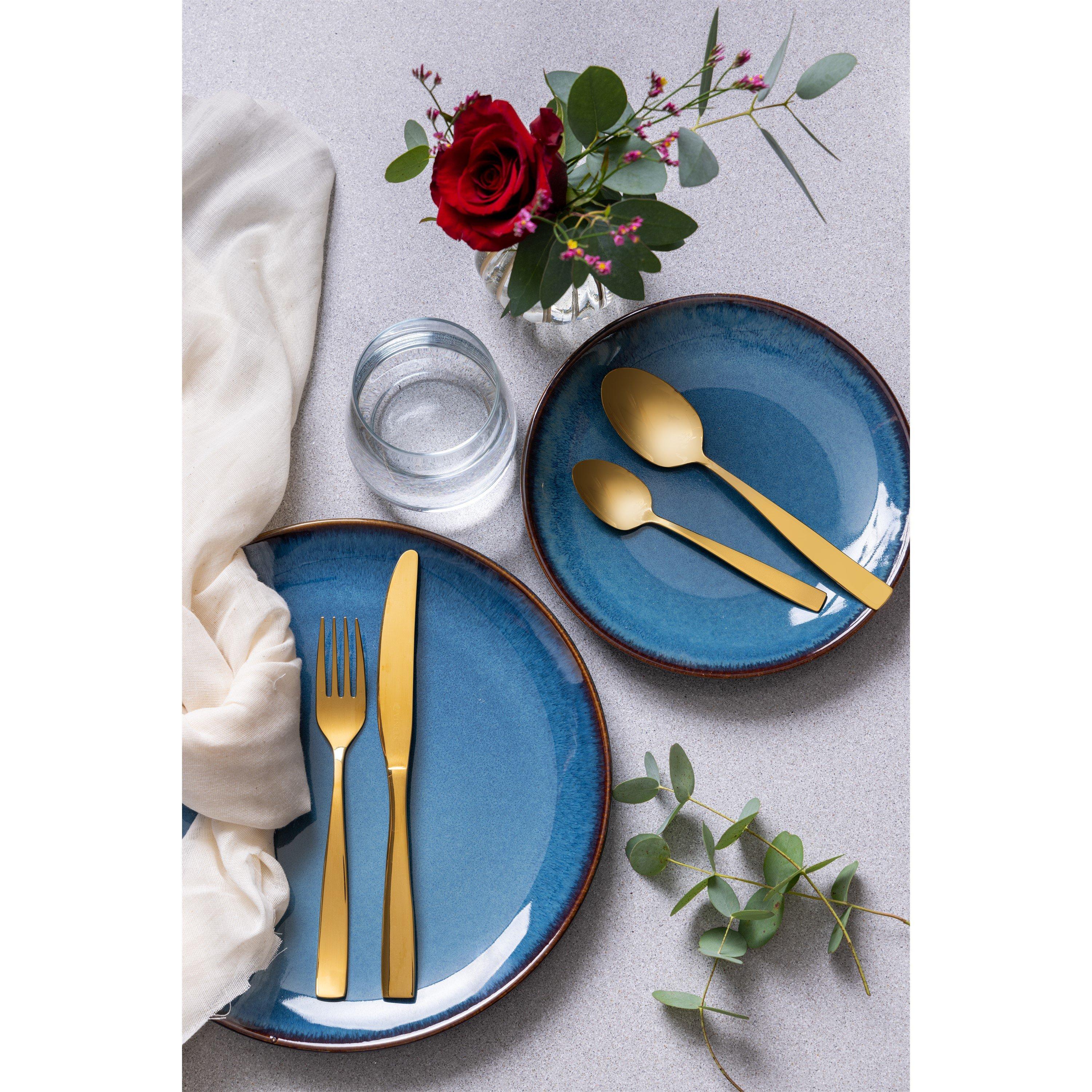 Mason Cash  Reactive Set Of 4 Dinner Plates Blue - 17.21