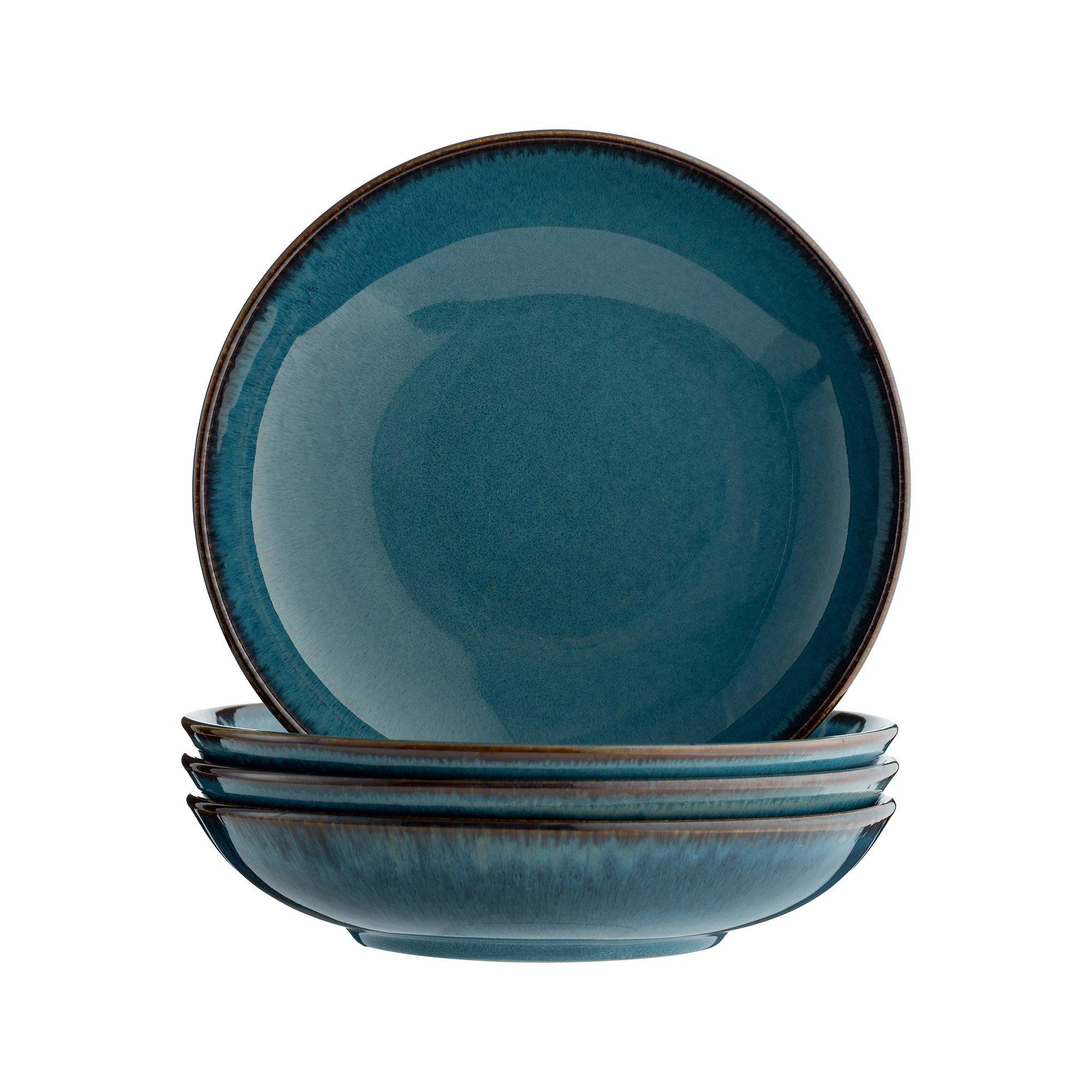 Blue - Mason Cash - Reactive Blue Set of 4 Pasta Bowls