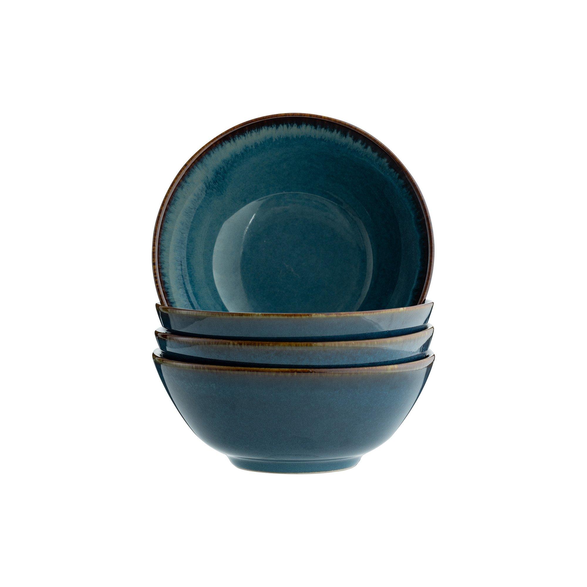 Blue - Mason Cash - Reactive Blue Set of 4 Bowls 16.5cm - 2