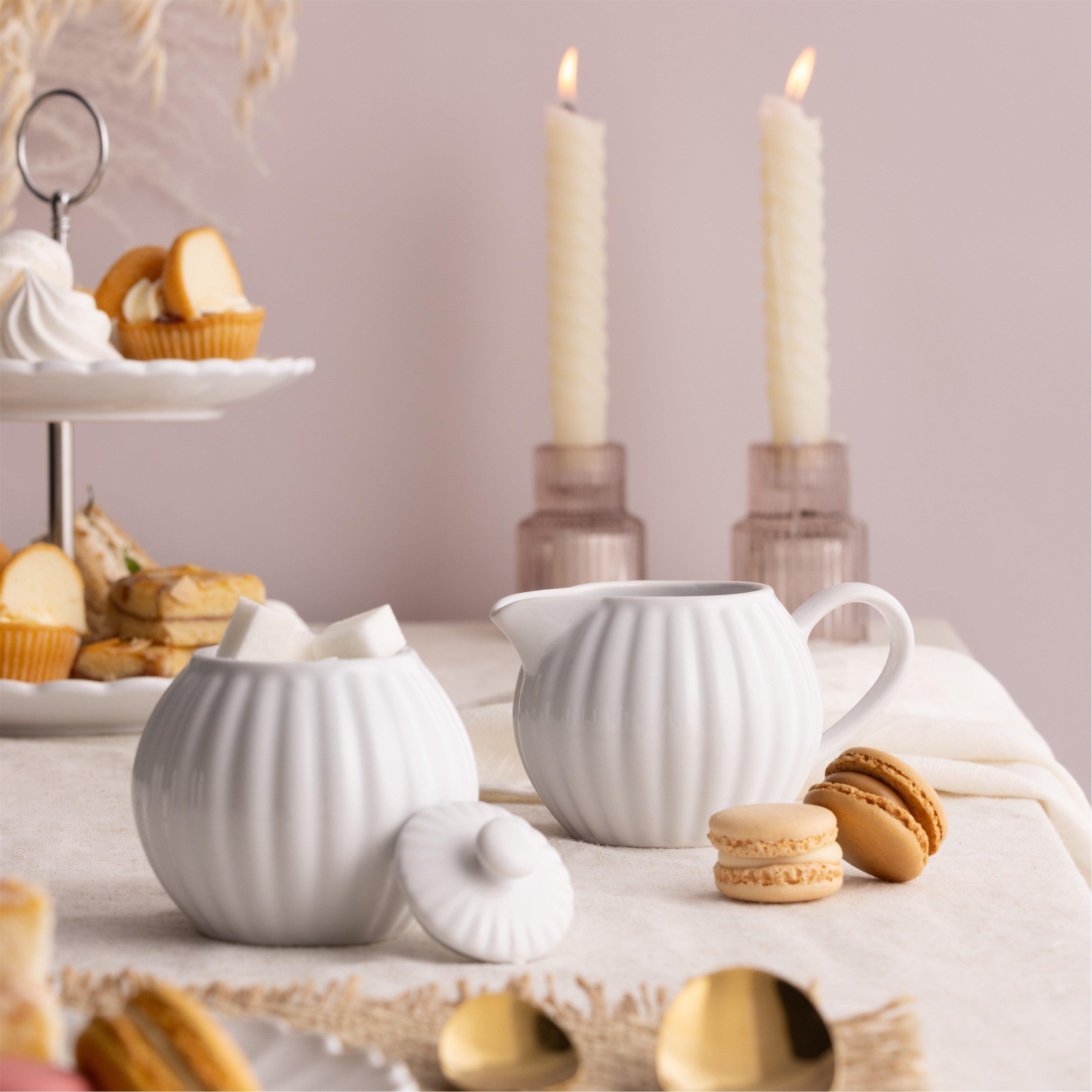 Price And Kensington  Luxe Milk Jug And Sugar Bowl Set - White - 1