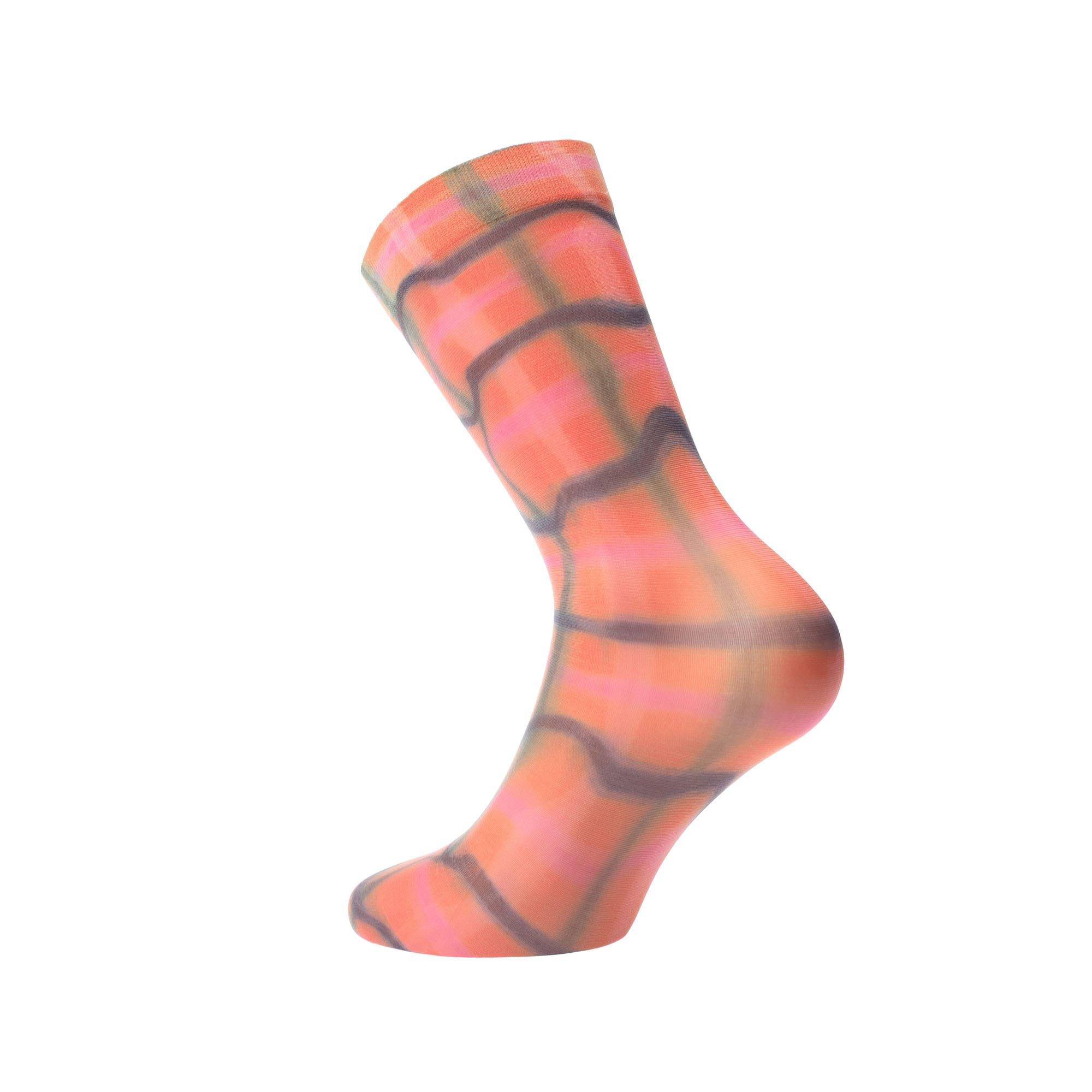 Orange - Happy Socks - Mia Print Ankle Socks - 2