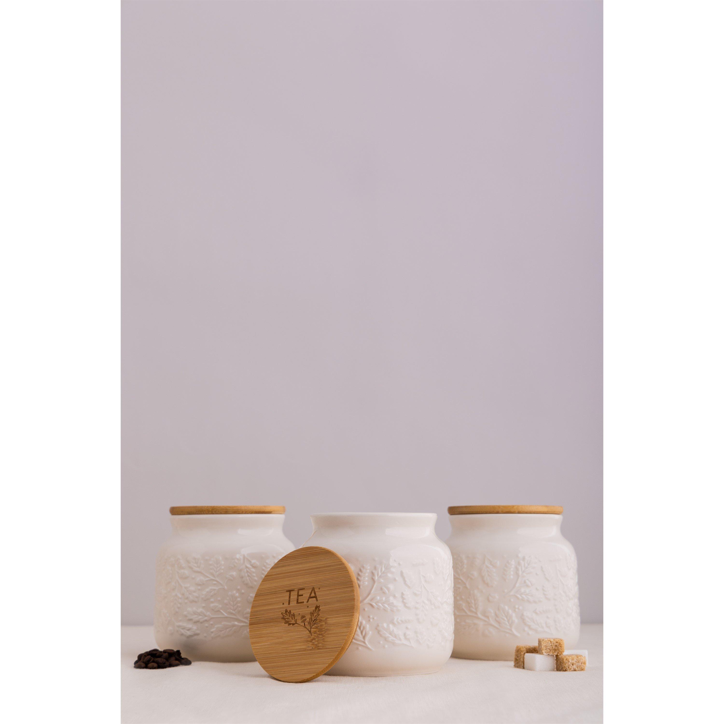Price And Kensington  Acorn Set Of 3 Tea, Coffee And Sugar Storage Jars -  - 1