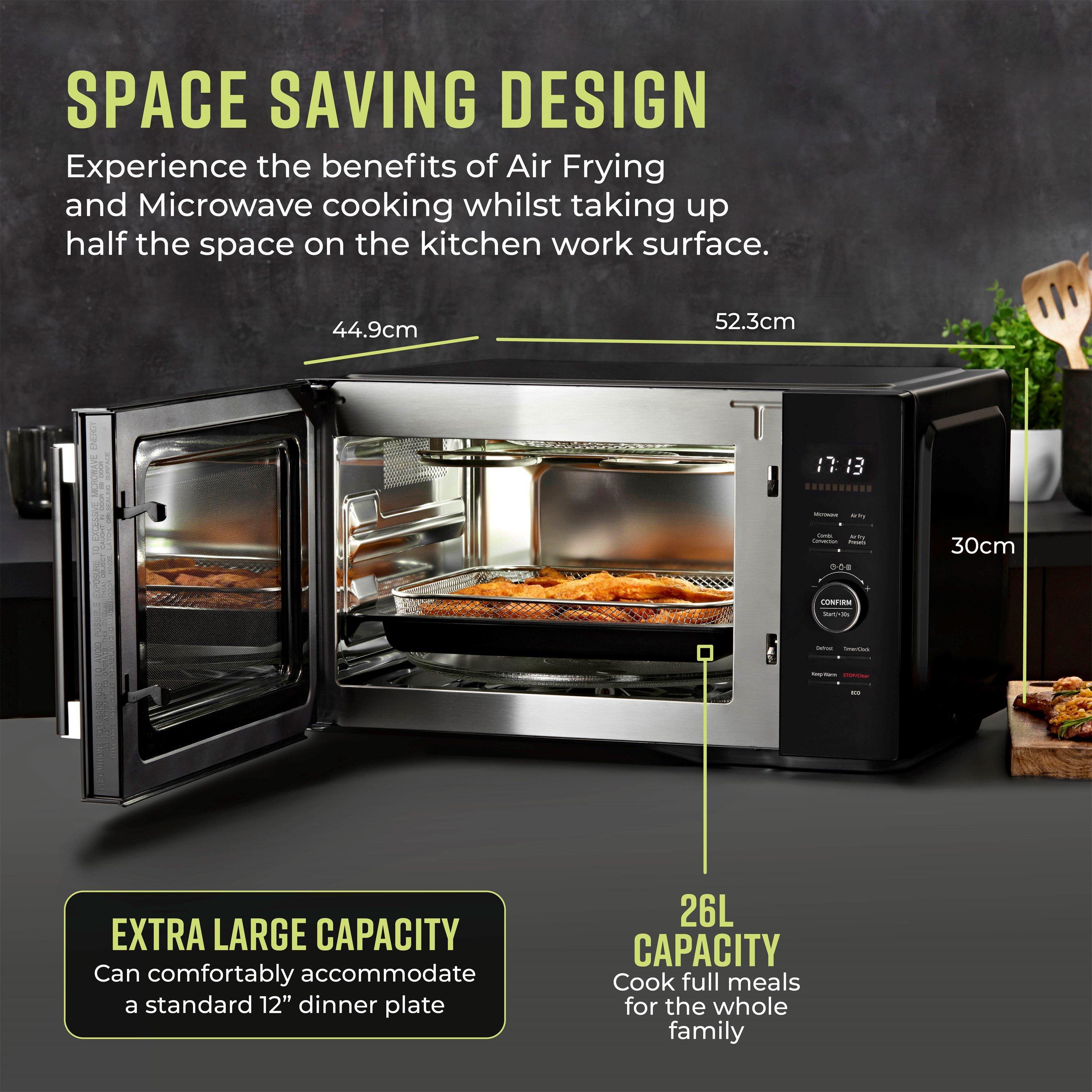 Black - Tower - Vortx 26L Microwave Air Fryer - 5